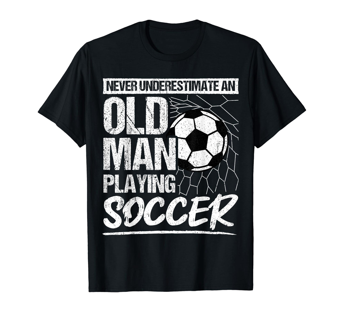 Old Grandpa Granddad Soccer Lover Goal Fan T-Shirt - Unique Graphic Unisex - T-Shirt, Sweatshirt, Hoodie