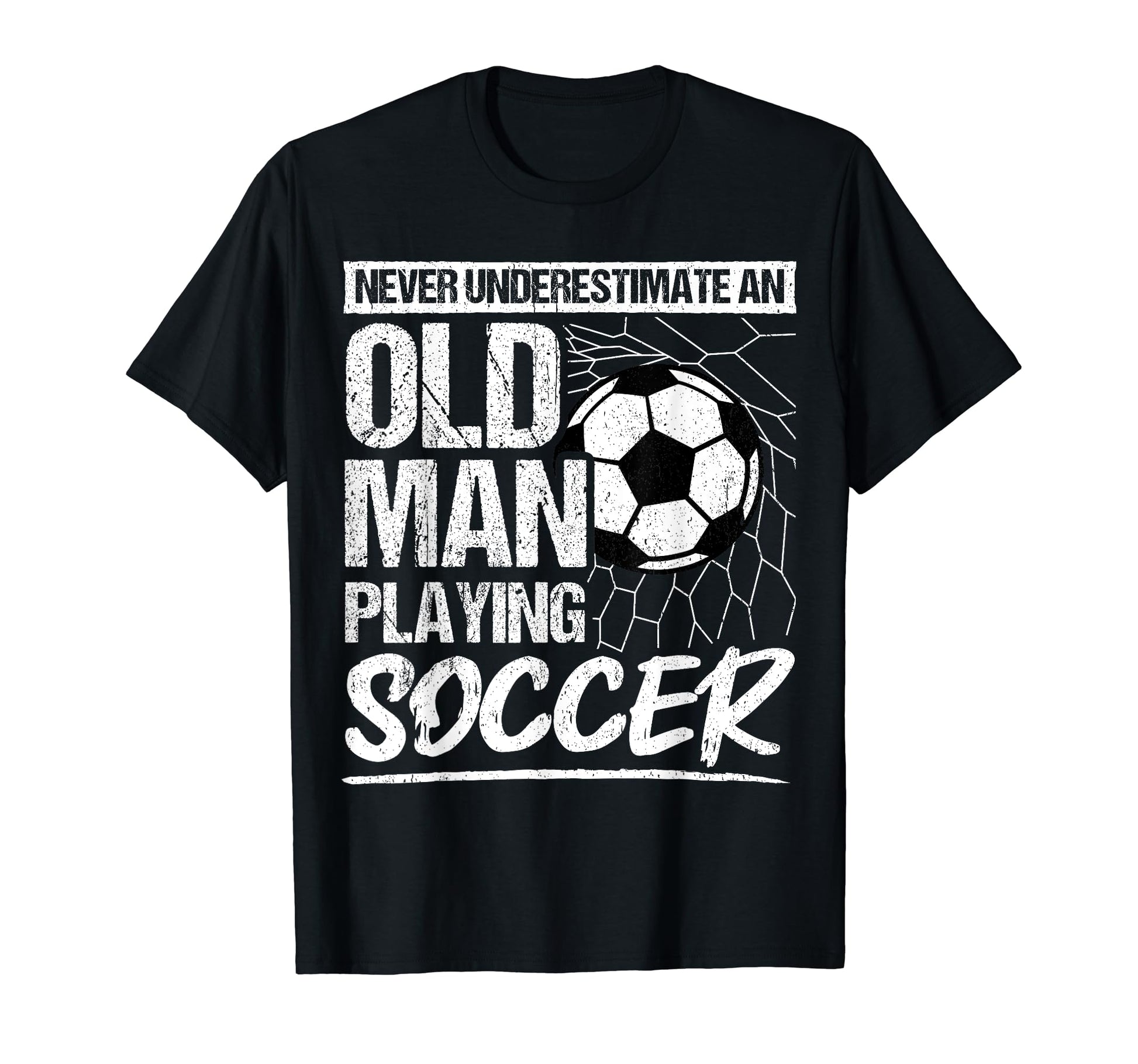 Old Grandpa Granddad Soccer Lover Goal Fan T-Shirt - Unique Graphic Unisex - T-Shirt, Sweatshirt, Hoodie
