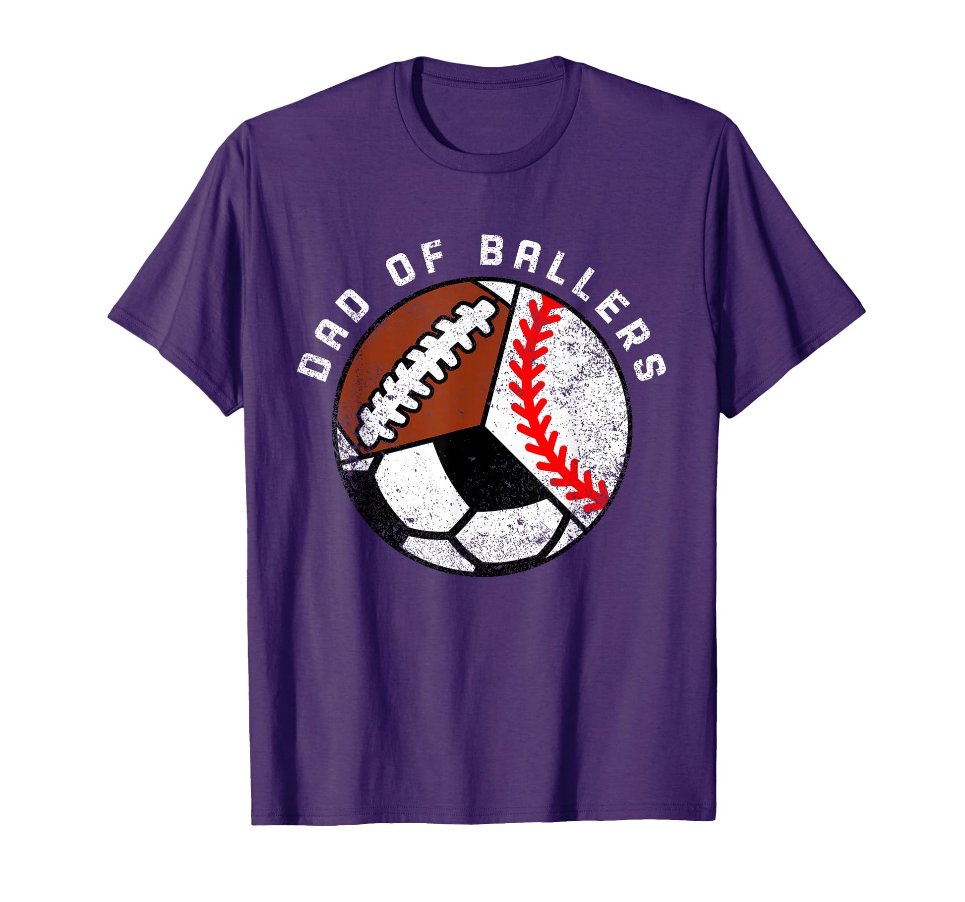 Dad Ballers Funny Baseball Soccer T-Shirt - Casual Everyday Wear Men Women - T-Shirt, Sweatshirt, Hoodie