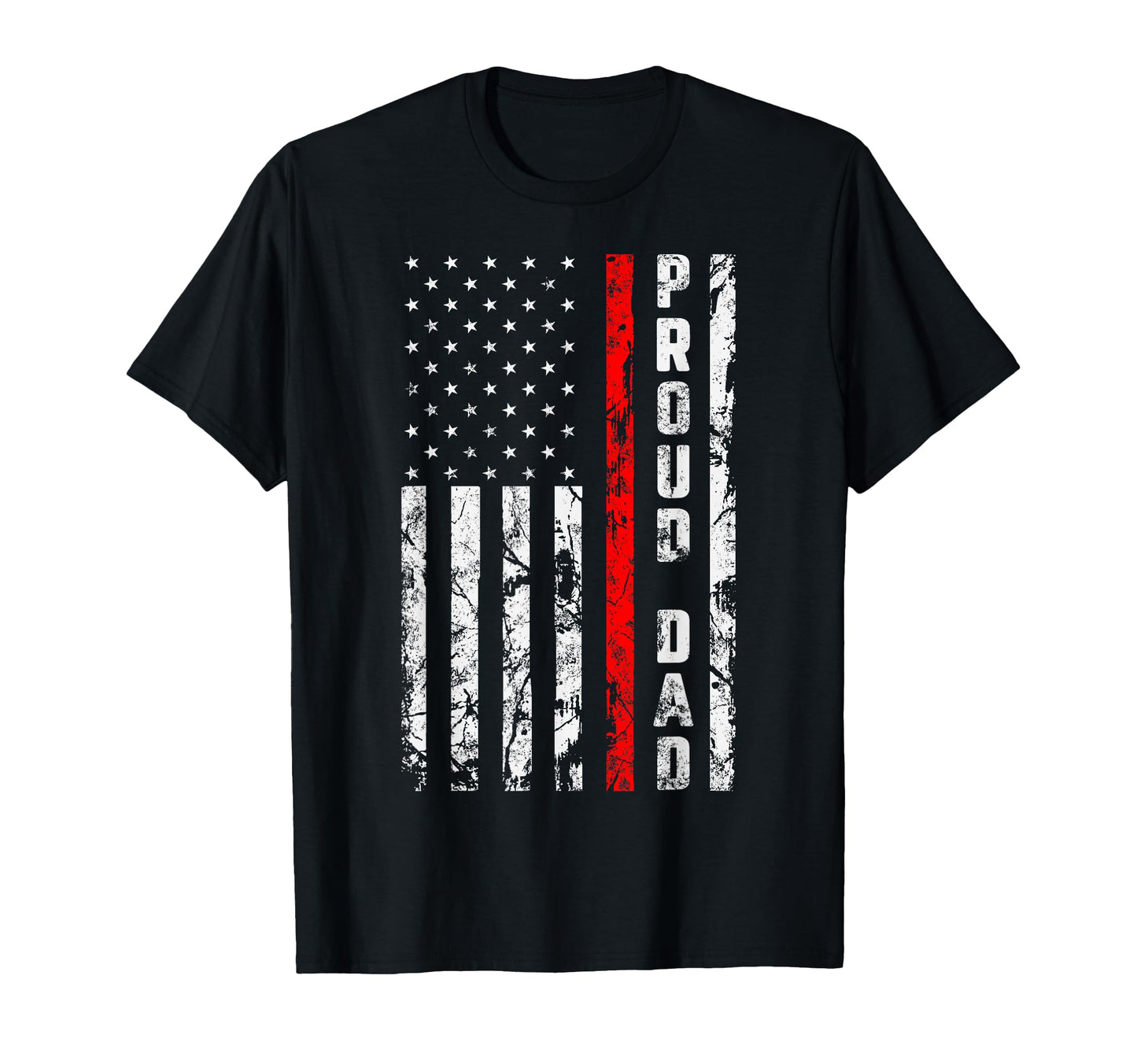 Proud Dad Firefighter Gift Patriotic T-Shirt - Unique Graphic Men Women - T-Shirt, Sweatshirt, Hoodie