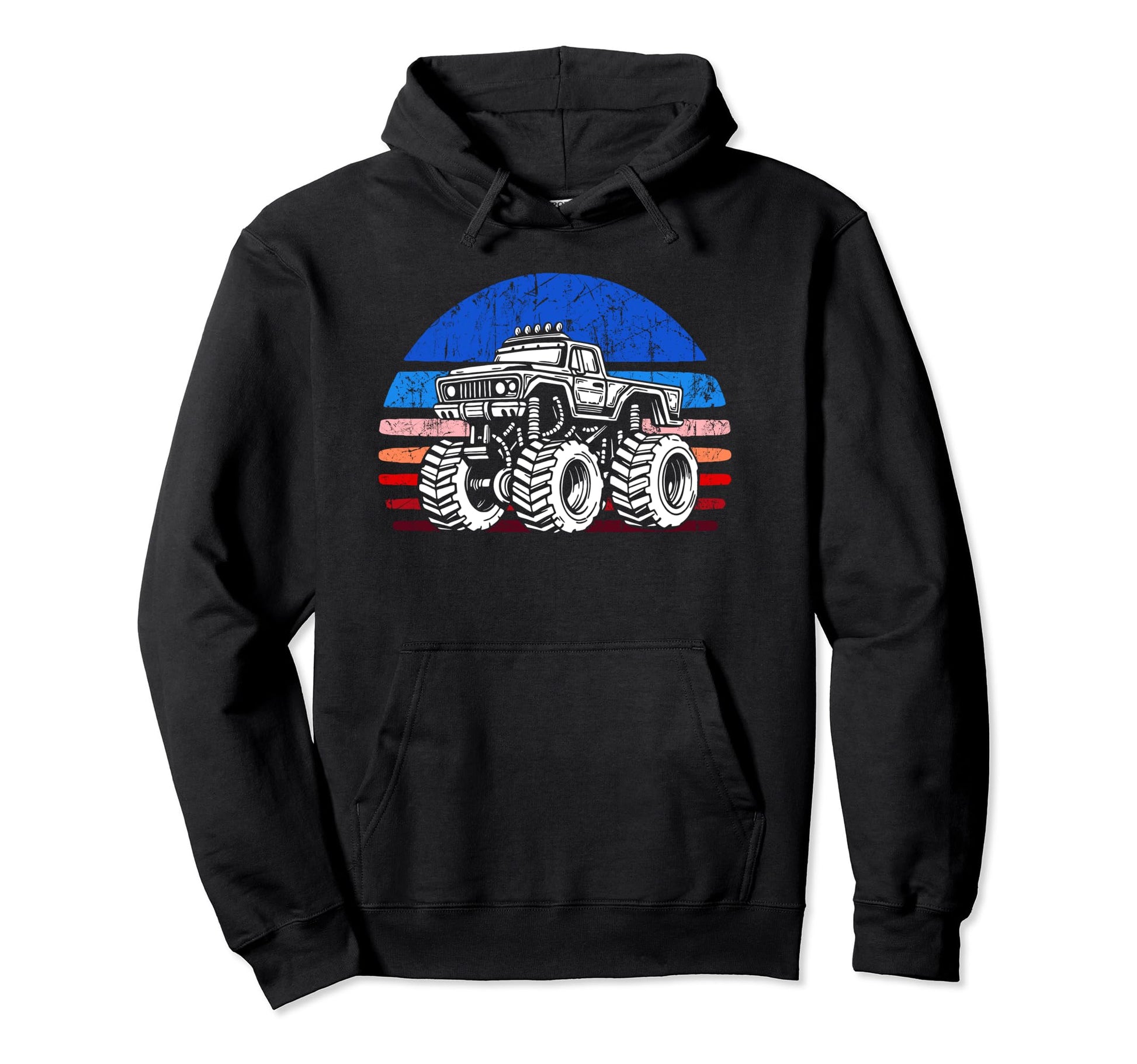 Monster Truck Dad Fathers Day Hoodie - Fun Novelty Design for Adults - T-Shirt, Sweatshirt, Hoodie