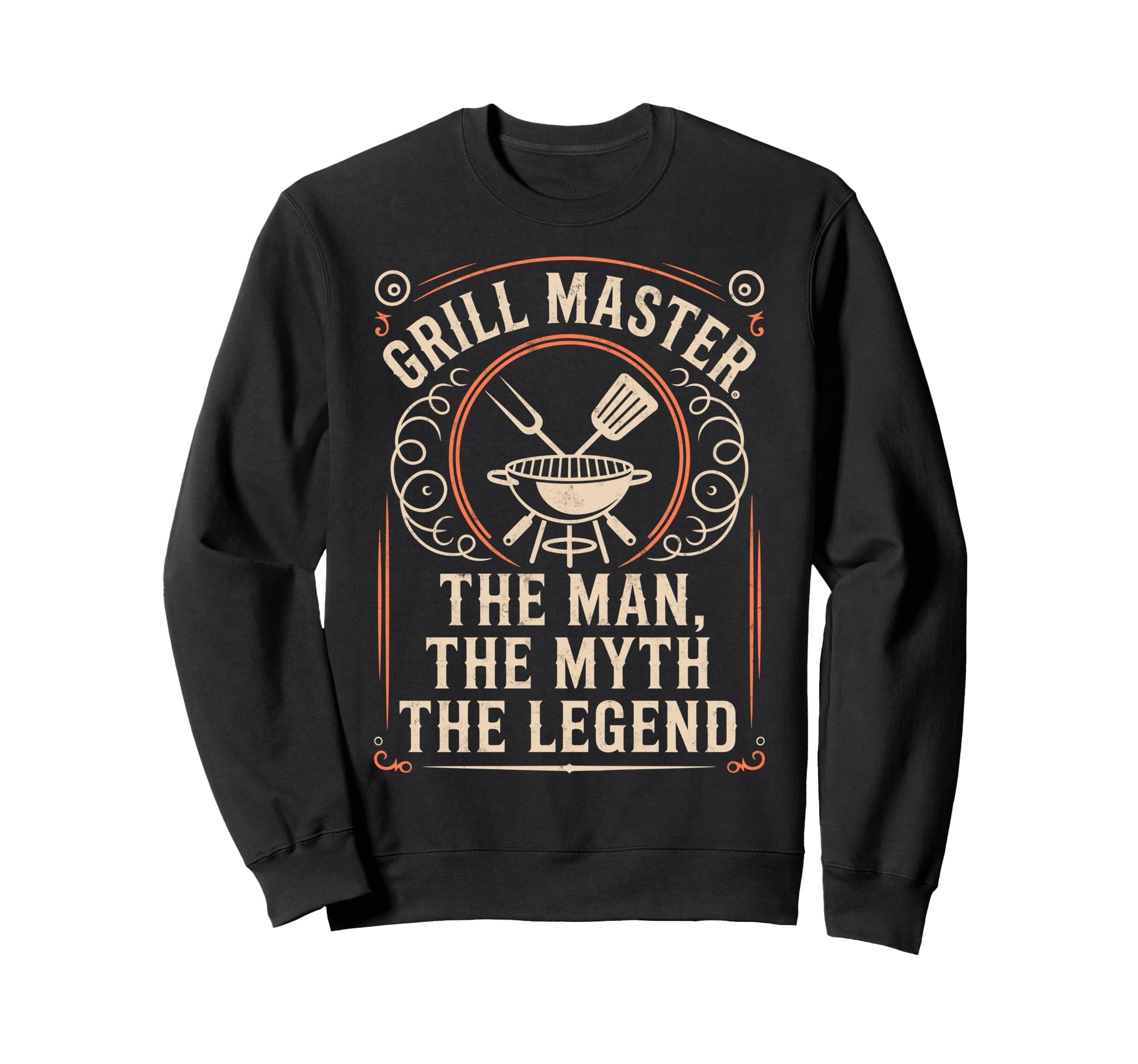 Funny Bbq Dad Grill Master Myth Sweatshirt - Custom Art Print Men Women - T-Shirt, Sweatshirt, Hoodie