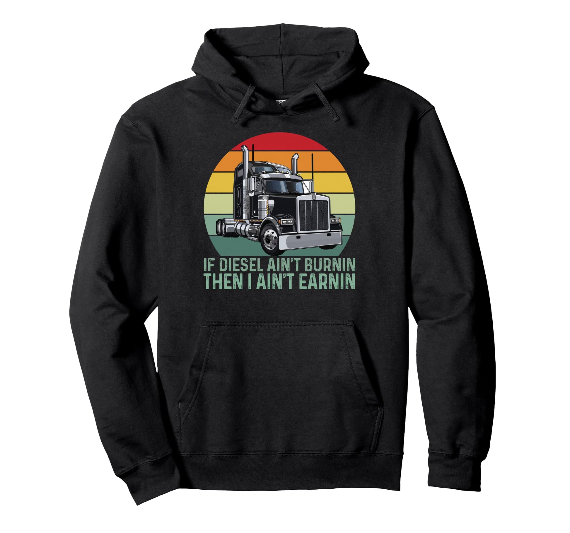Trucker Papa Dad Semi Truck Driver Hoodie - Unique Graphic for Adults - T-Shirt, Sweatshirt, Hoodie