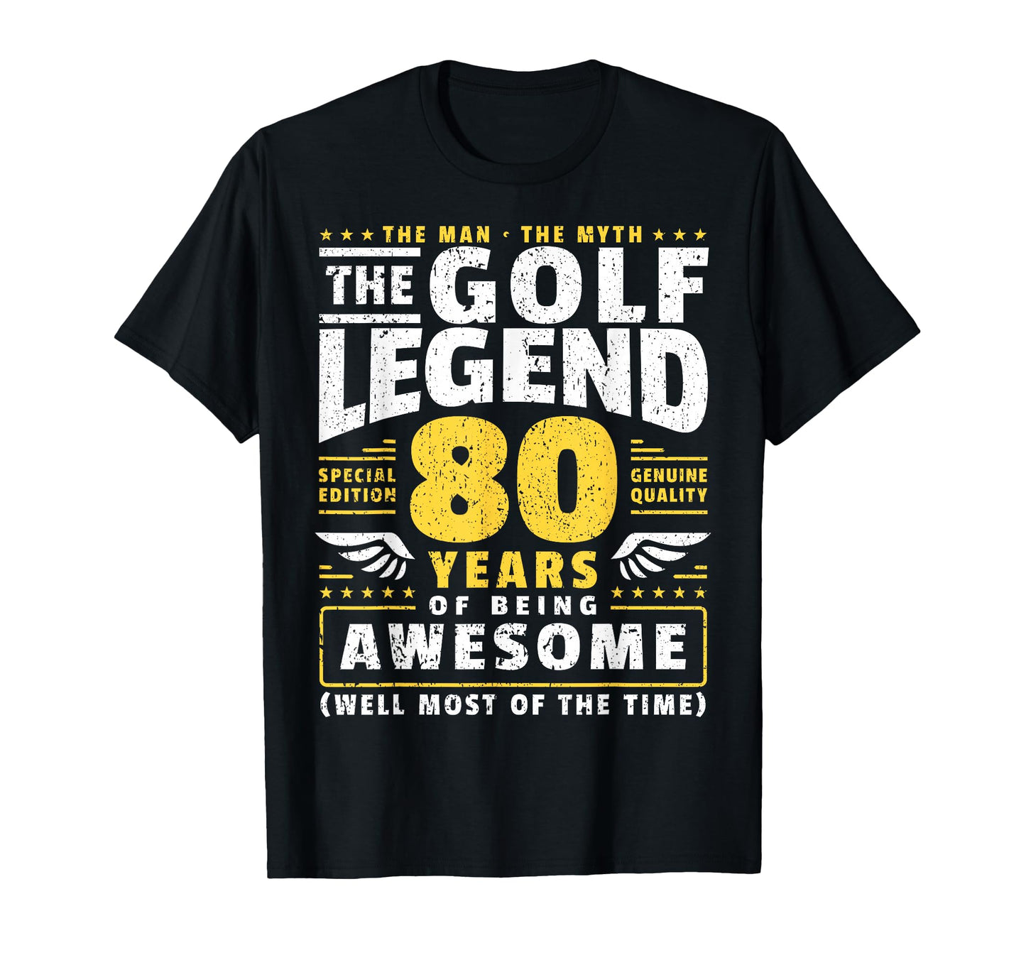 80Th Birthday Golf Player 80 Years Old T-Shirt - Graphic Print Unisex - T-Shirt, Sweatshirt, Hoodie