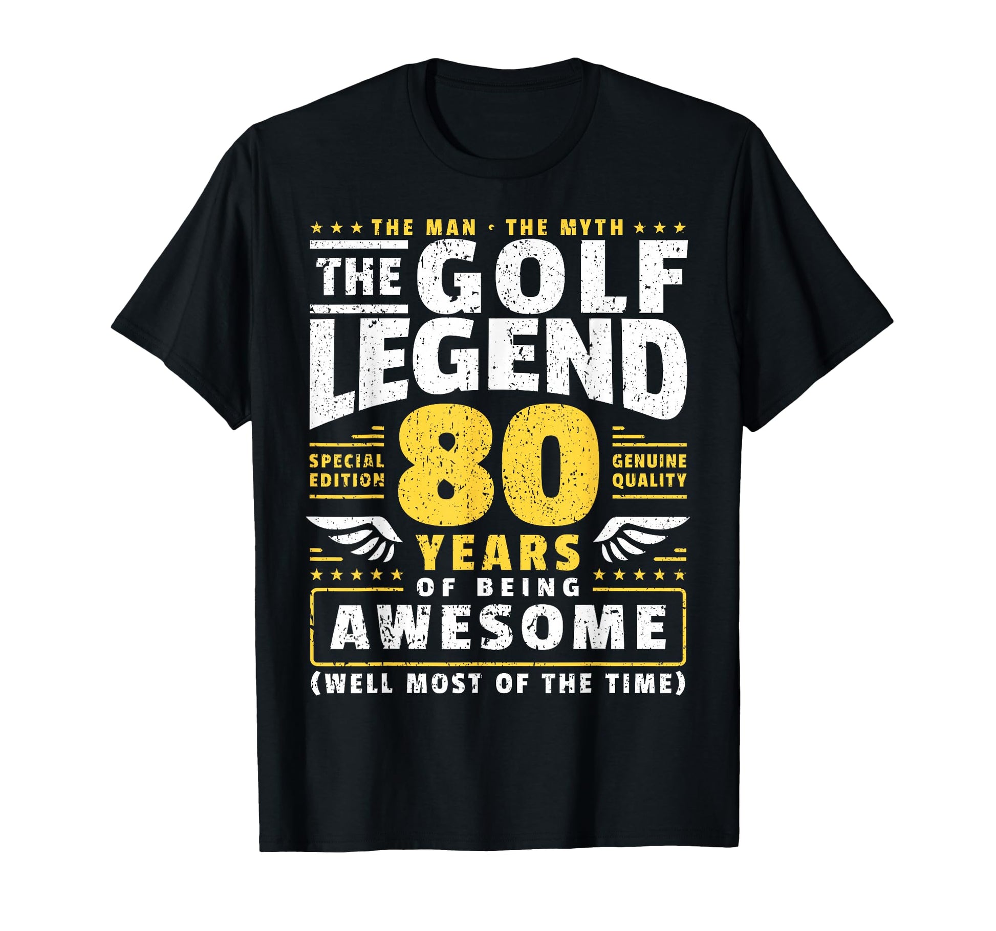 80Th Birthday Golf Player 80 Years Old T-Shirt - Graphic Print Unisex - T-Shirt, Sweatshirt, Hoodie