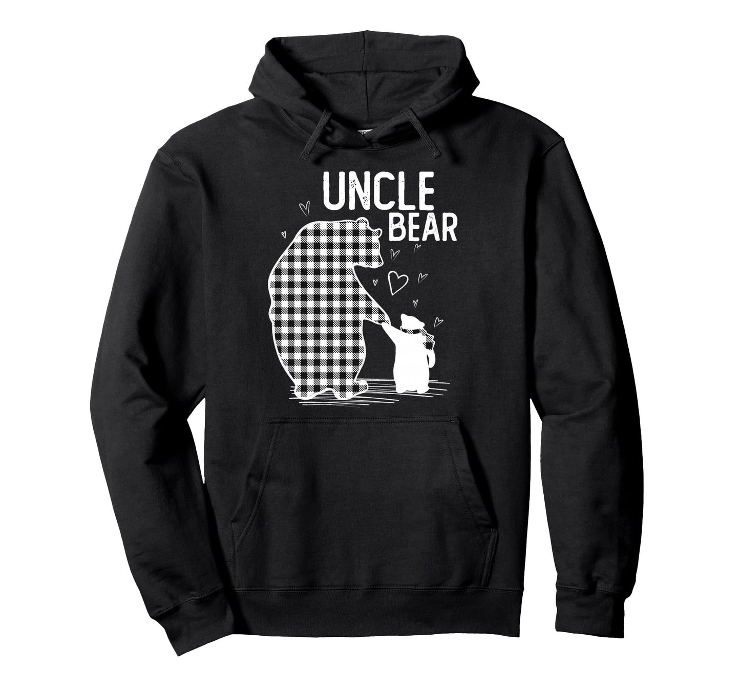 Uncle Bear Pajama Grey Buffalo Plaid Hoodie - Custom Art Print Unisex - T-Shirt, Sweatshirt, Hoodie