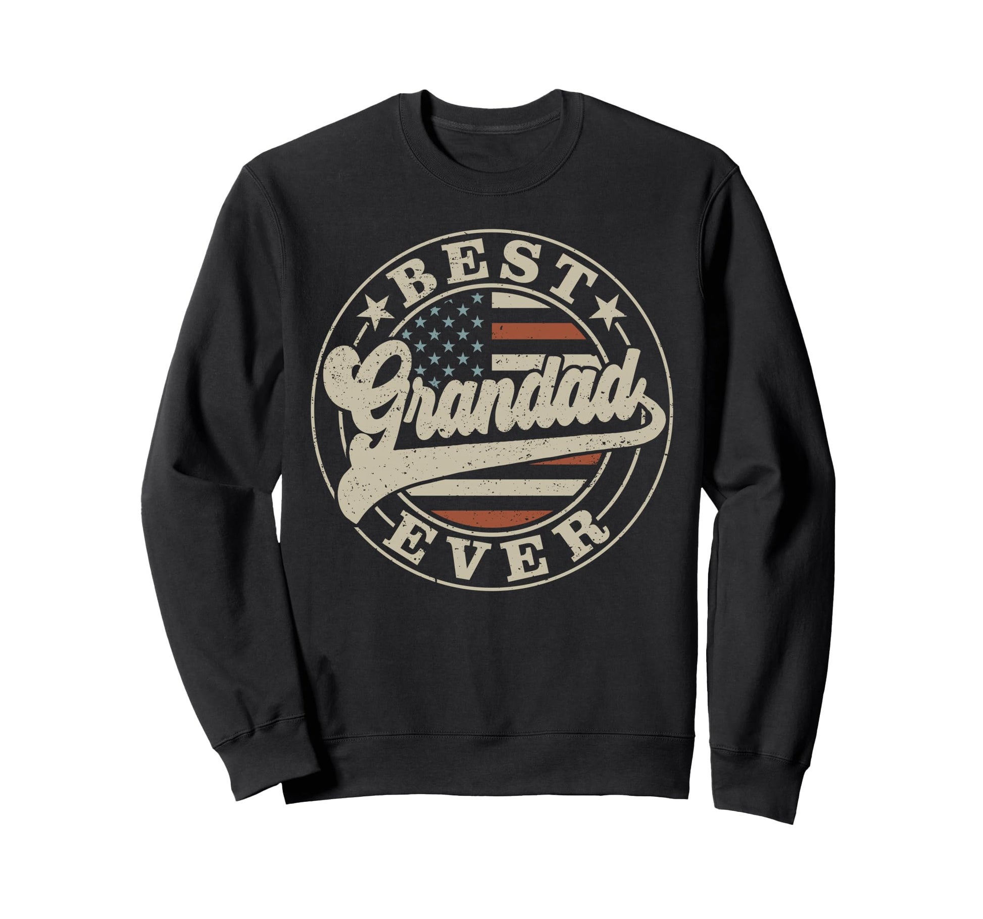 Best Grandad Ever American Us Sweatshirt - Minimalist Print for Adults - T-Shirt, Sweatshirt, Hoodie