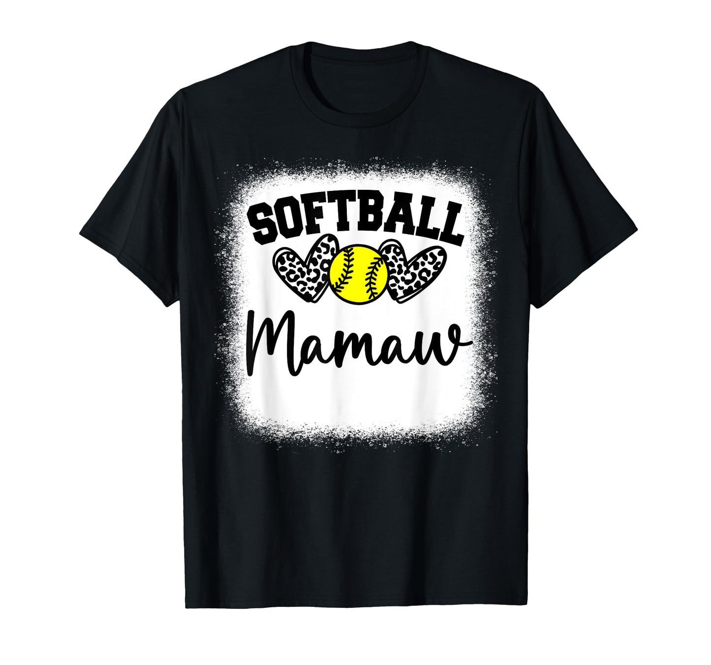 Personalized Softball Heart Mamaw Softball T-Shirt - Novelty Apparel Unisex - T-Shirt, Sweatshirt, Hoodie