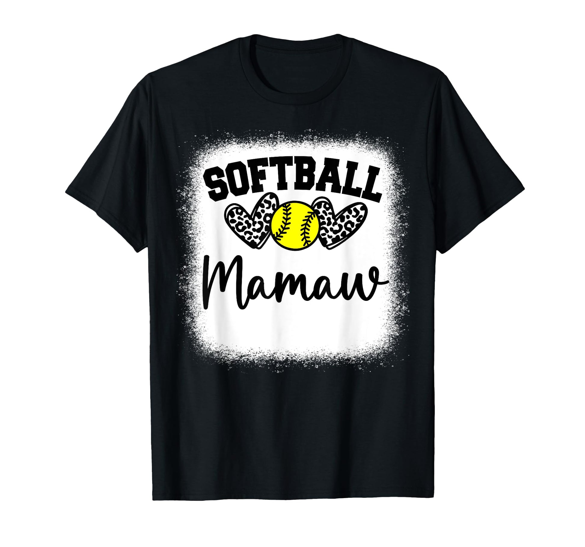 Personalized Softball Heart Mamaw Softball T-Shirt - Novelty Apparel Unisex - T-Shirt, Sweatshirt, Hoodie