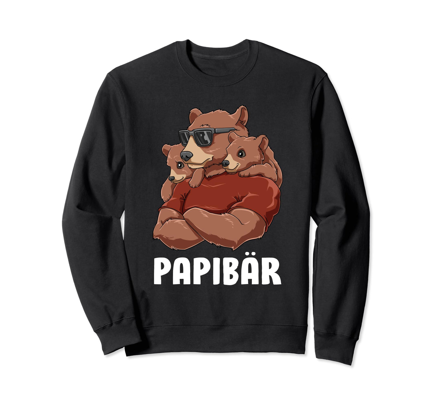 Papibear Father Siblings Twins Sweatshirt - Graphic Print for Adults - T-Shirt, Sweatshirt, Hoodie