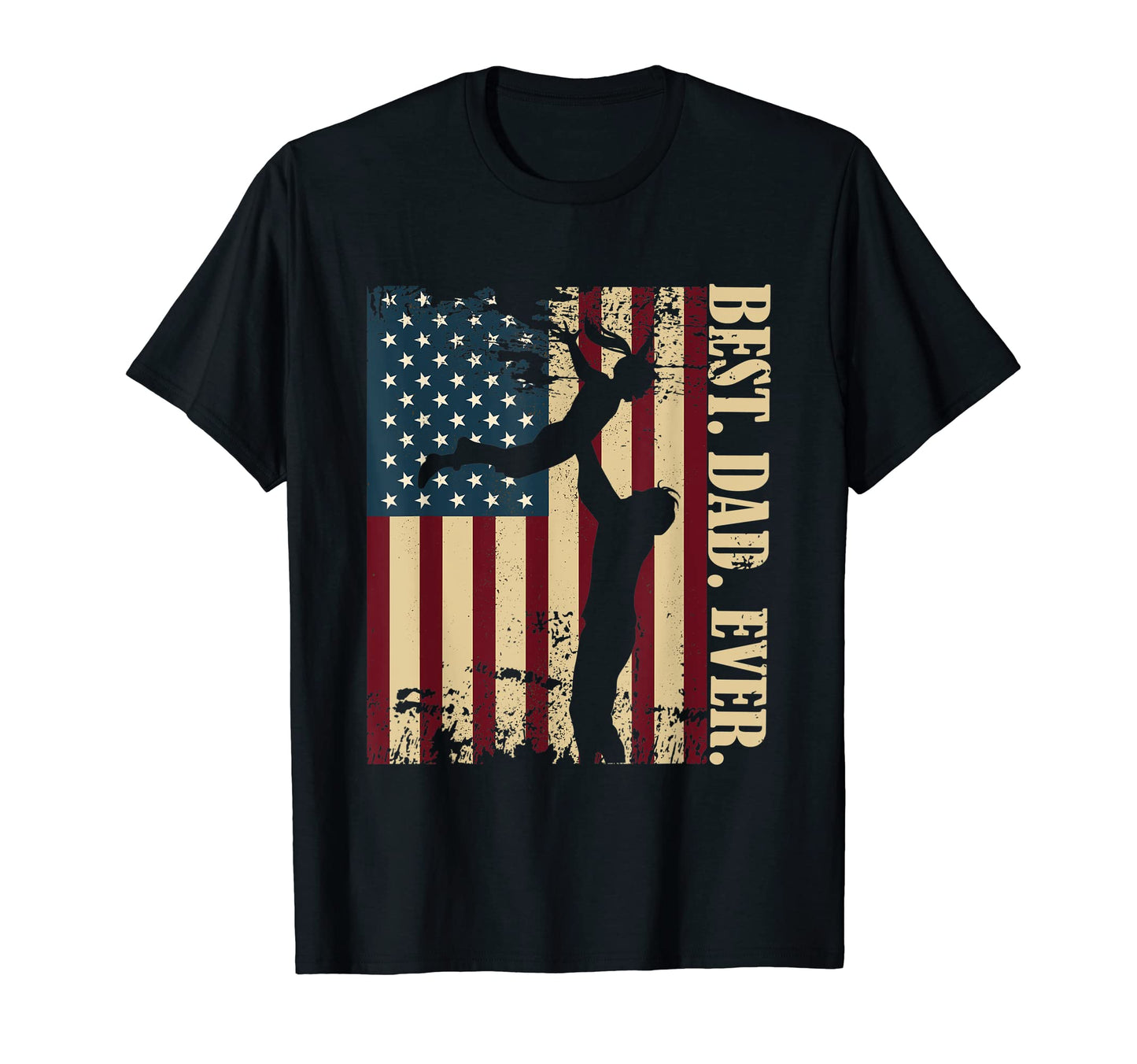 Best Dad Ever Us American Flag Fathers Day T-Shirt - Unique Graphic Unisex - T-Shirt, Sweatshirt, Hoodie