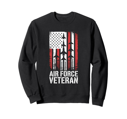Air Force Veteran Us American Flag Sweatshirt - Streetwear Style Unisex - T-Shirt, Sweatshirt, Hoodie