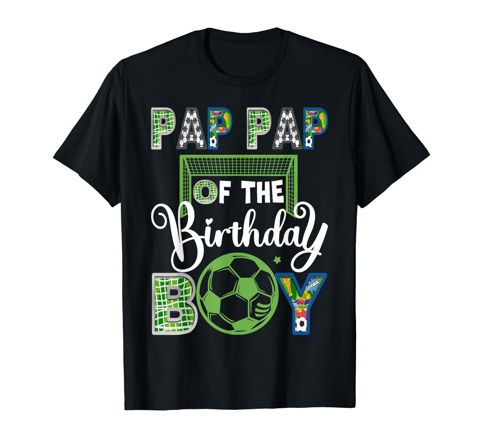 Pap Pap Birthday Soccer Baller Birthday T-Shirt - Custom Art Print Unisex - T-Shirt, Sweatshirt, Hoodie