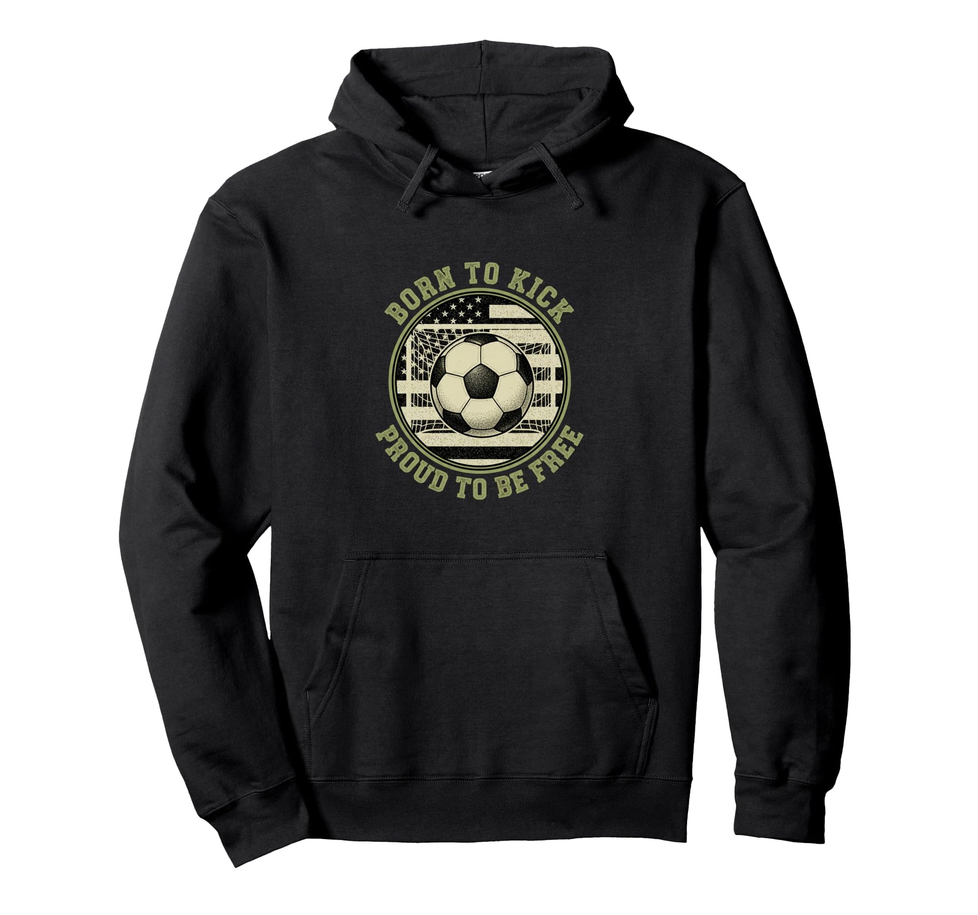 Usa Born To Play Soccer Proud To Be Free Hoodie - Custom Art Print Unisex - T-Shirt, Sweatshirt, Hoodie