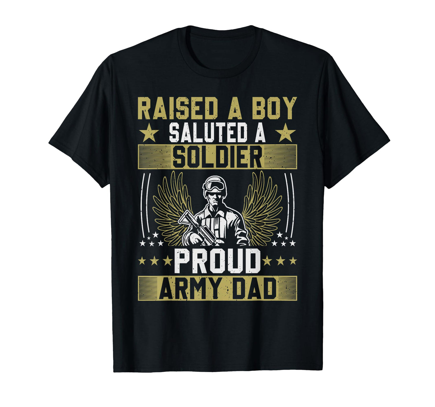 Proud Military Dad American Usa Flag T-Shirt - Novelty Apparel Unisex - T-Shirt, Sweatshirt, Hoodie