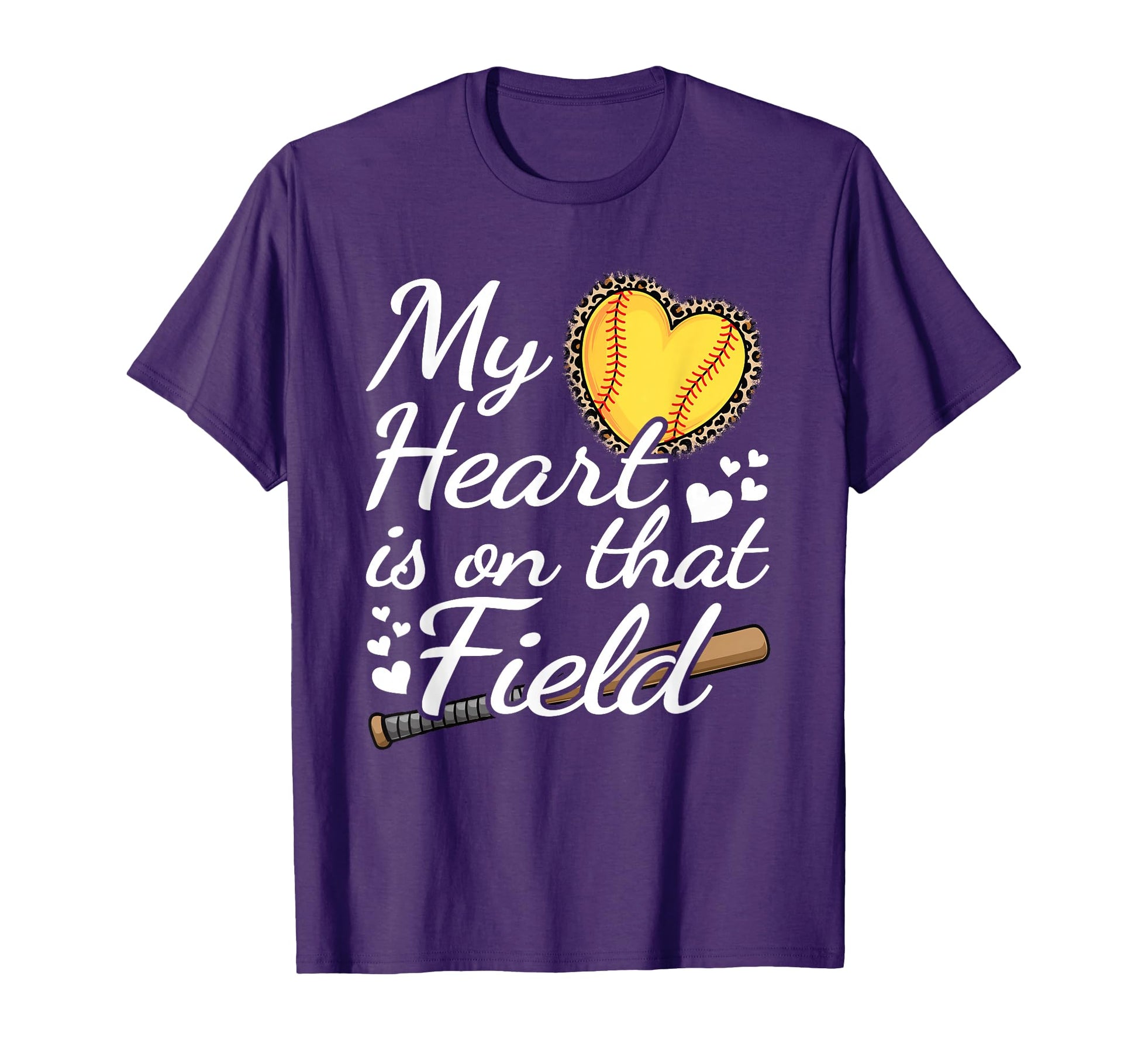 My Heart Is That Field Softball Mom T-Shirt - Trendy Graphic Men Women - T-Shirt, Sweatshirt, Hoodie