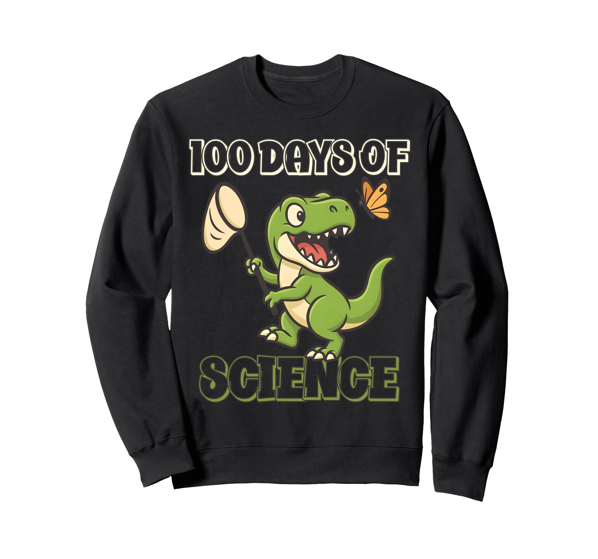 Dinosaur 100 Days School T Rex Sweatshirt - Fun Novelty Design Unisex - T-Shirt, Sweatshirt, Hoodie