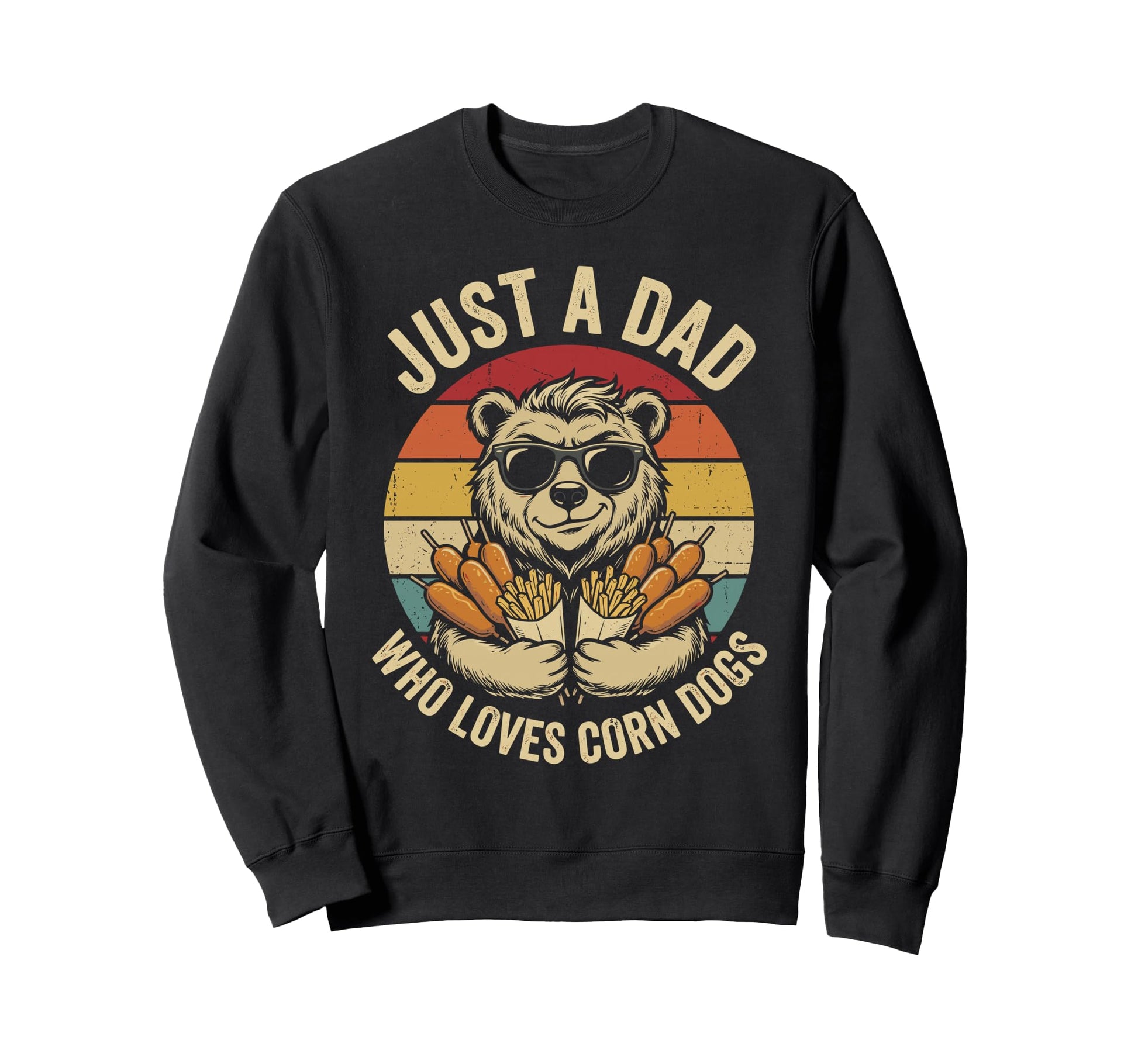 Just Dad Who Loves Corn Dogs Funny Sweatshirt - Minimalist Print Unisex - T-Shirt, Sweatshirt, Hoodie