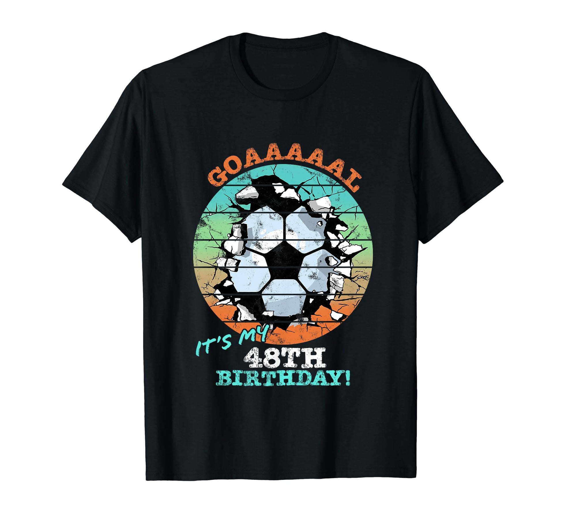 Soccer Birthday Party 48 Year Old 48Th T-Shirt - Custom Art Print Unisex - T-Shirt, Sweatshirt, Hoodie