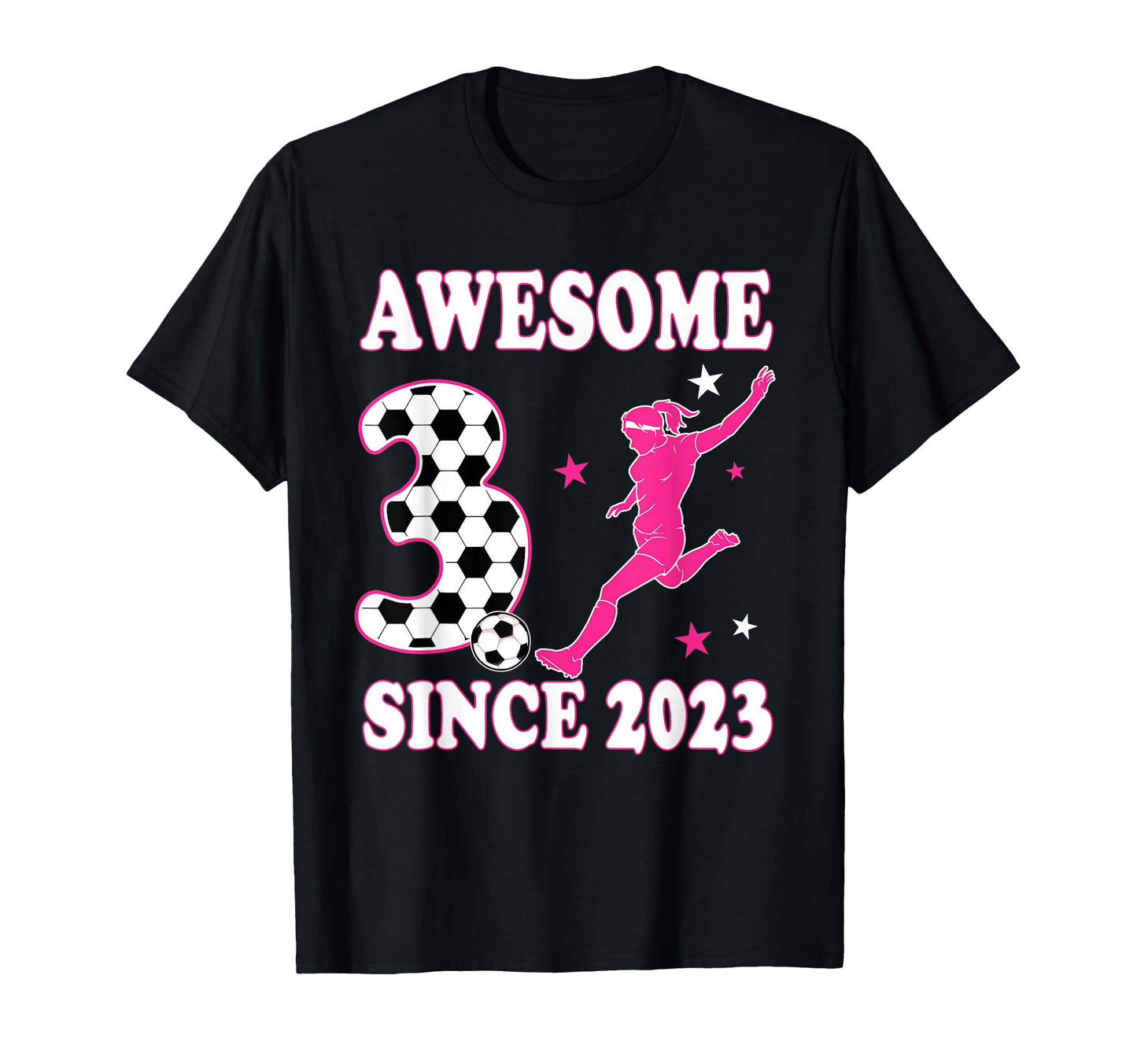 3 Year Old Awesome Since 2023 Birthday T-Shirt - Novelty Apparel Men Women - T-Shirt, Sweatshirt, Hoodie