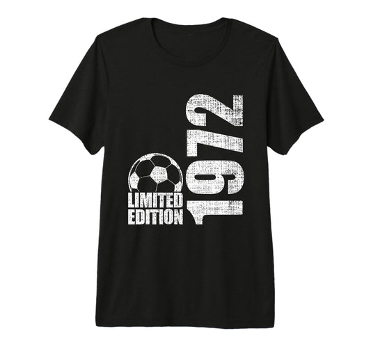 54 Years Old 1972 54Th Birthday Soccer Tri T-Shirt - Unique Graphic Unisex - T-Shirt, Sweatshirt, Hoodie