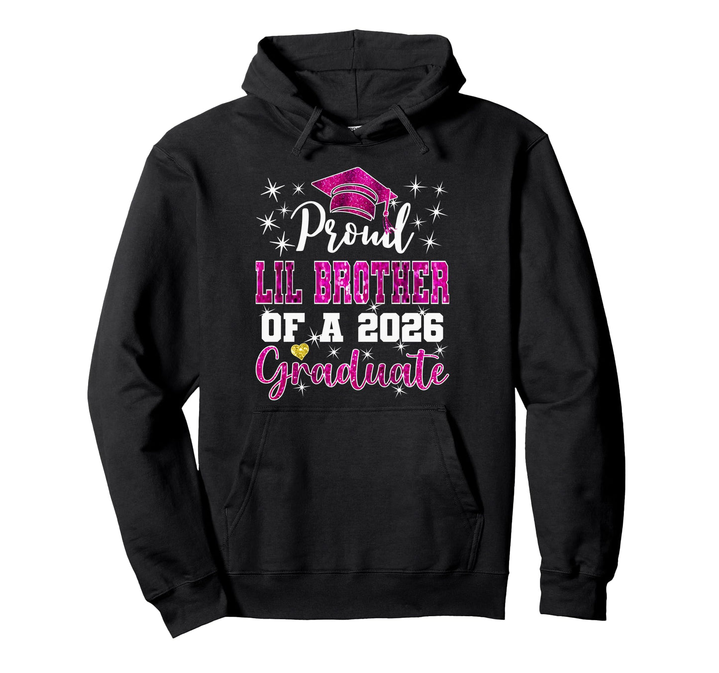 Super Proud Little Brother 2026 Graduate Hoodie - Aesthetic Graphic Unisex - T-Shirt, Sweatshirt, Hoodie