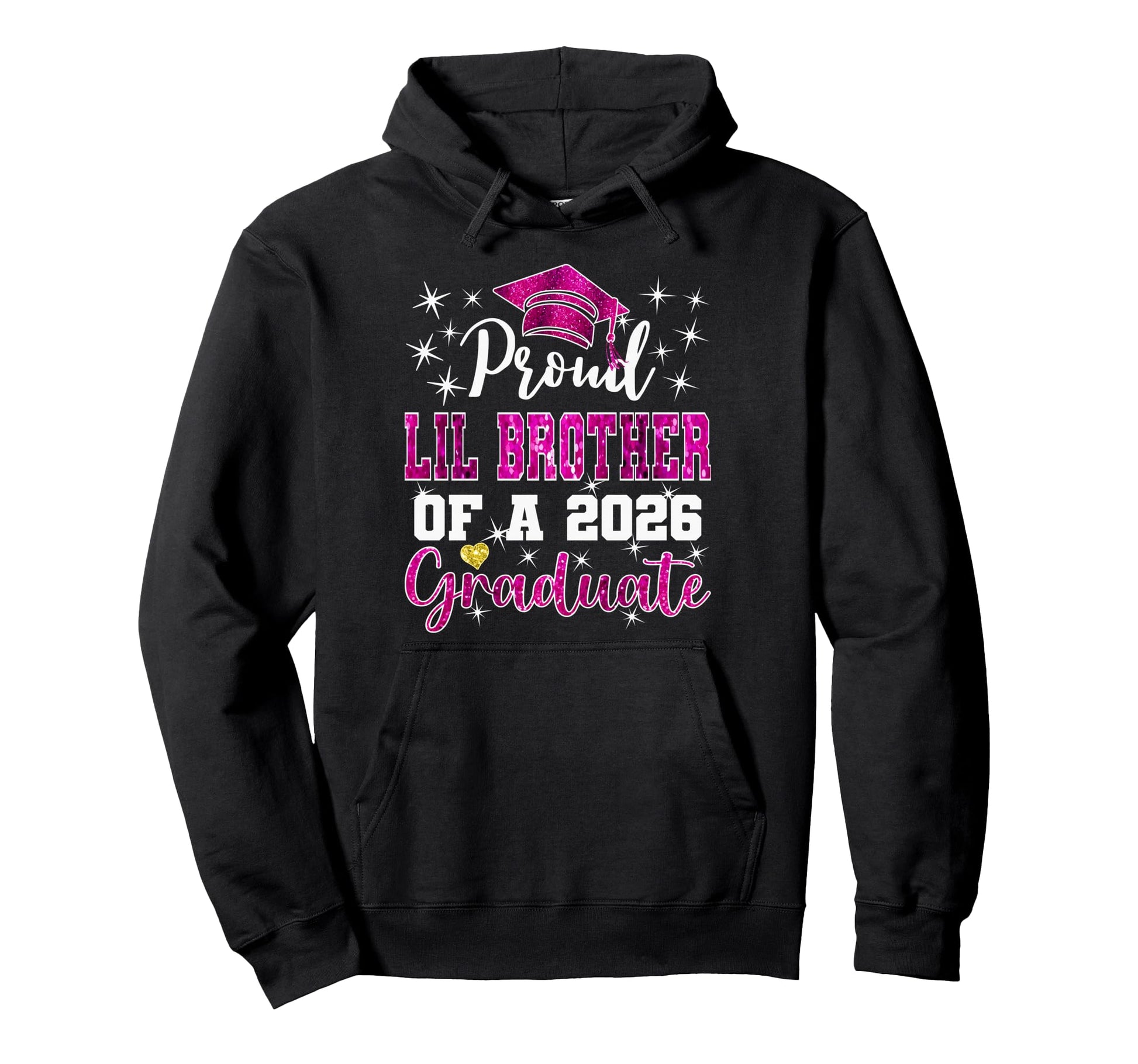 Super Proud Little Brother 2026 Graduate Hoodie - Aesthetic Graphic Unisex - T-Shirt, Sweatshirt, Hoodie