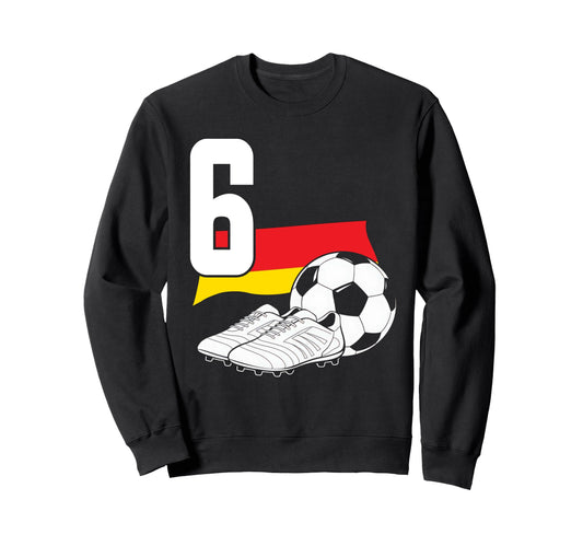 6 Soccer Birthday Gift Soccer Sweatshirt - Casual Everyday Wear for Adults - T-Shirt, Sweatshirt, Hoodie