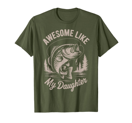 Awesome Like Daughter Funny Step Dad T-Shirt - Unique Graphic Men Women - T-Shirt, Sweatshirt, Hoodie