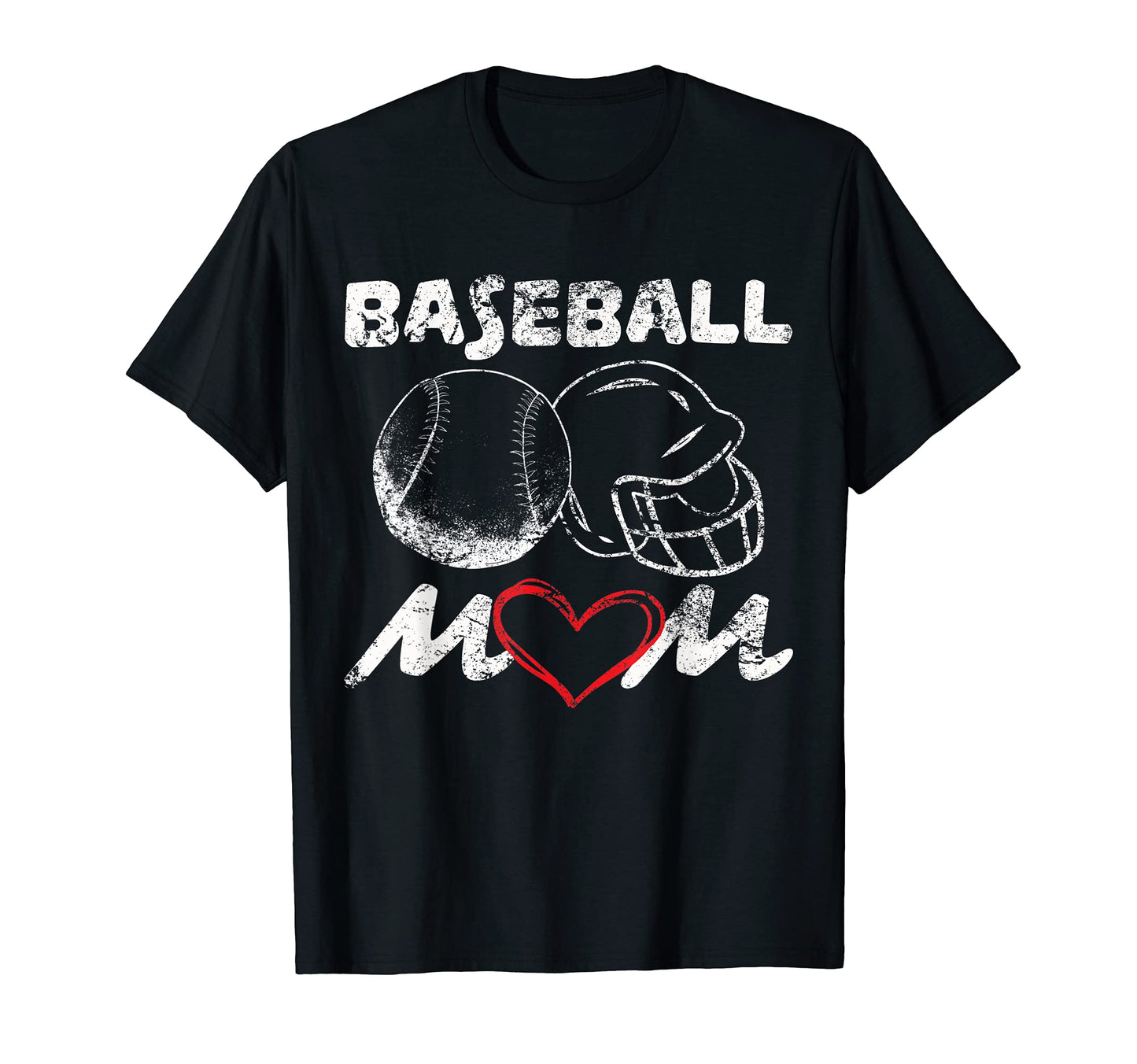 Baseball Mom Heart Mommy Softball T-Shirt - Trendy Graphic for Adults - T-Shirt, Sweatshirt, Hoodie