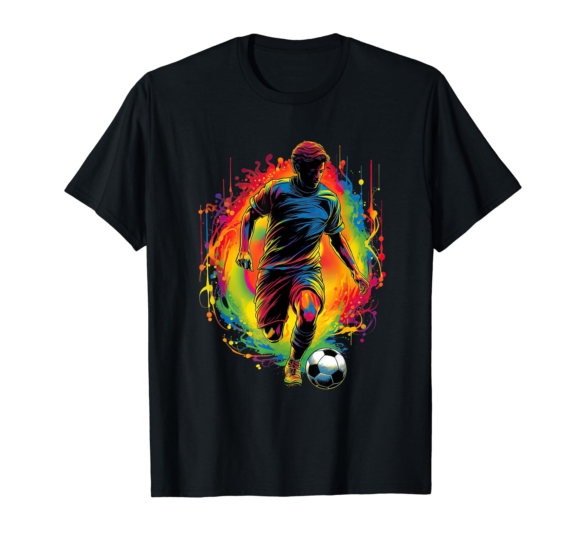 Electric Soccer Player Futbol Fan T-Shirt - Novelty Apparel Men Women - T-Shirt, Sweatshirt, Hoodie
