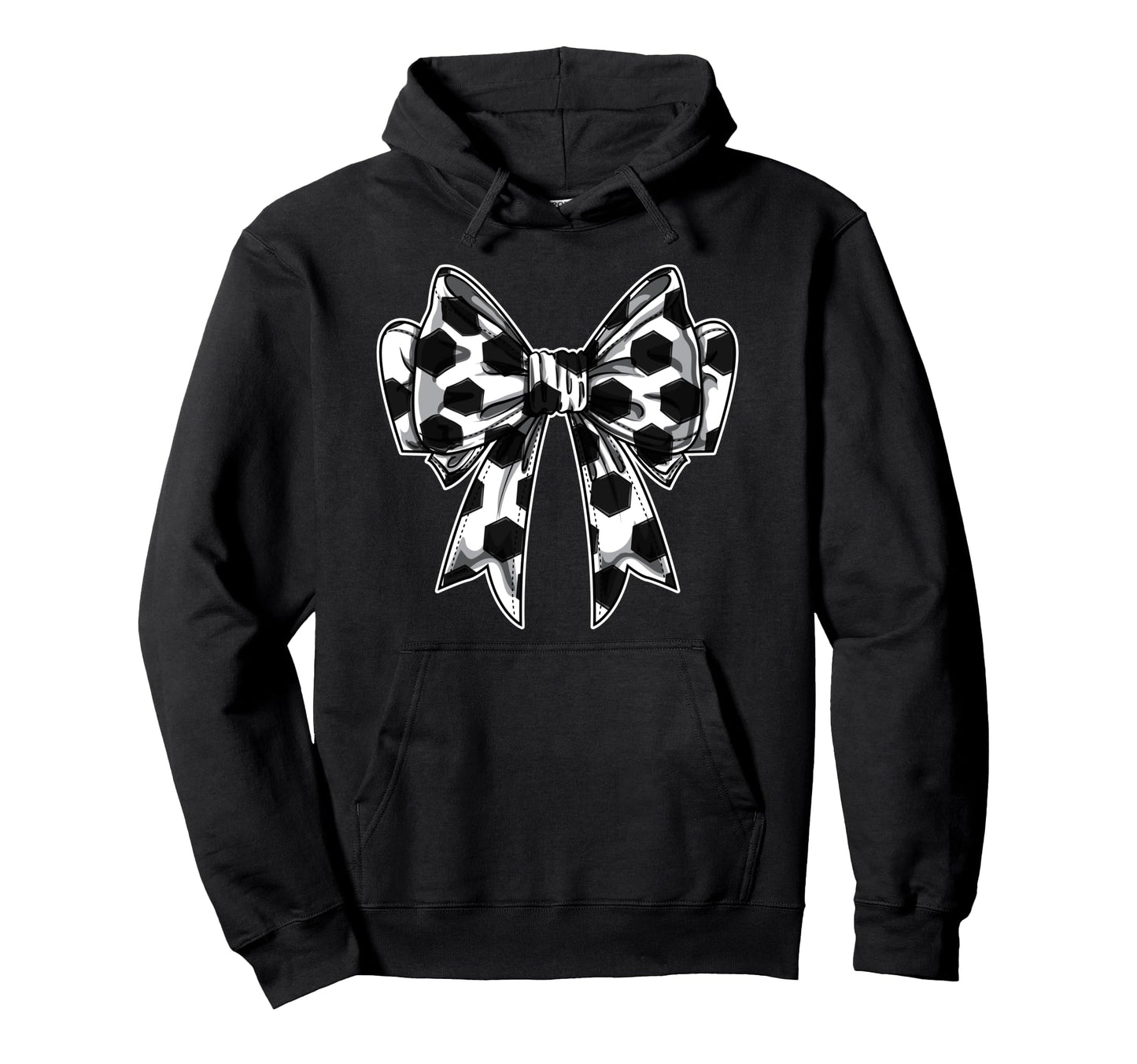 Soccer Ball Coquette Bow Game Day Soccer Hoodie - Streetwear Style Unisex - T-Shirt, Sweatshirt, Hoodie