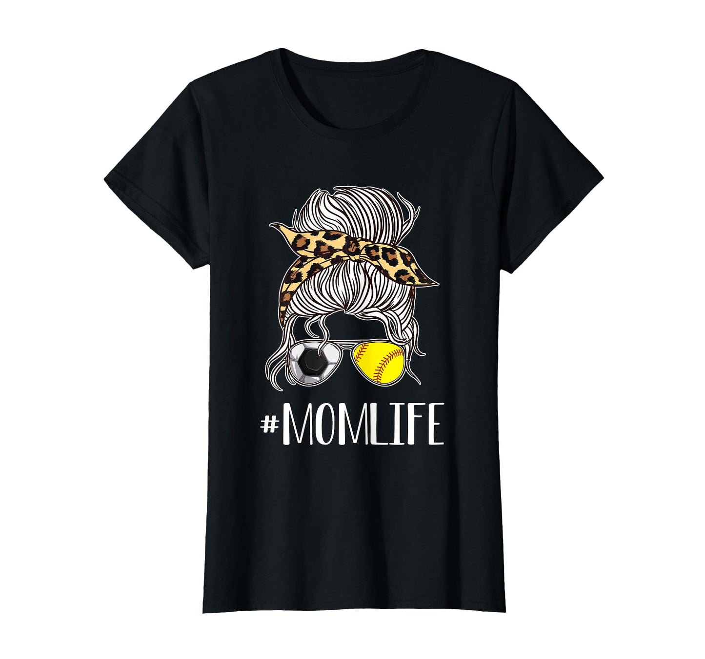 Soccer And Softball Mom Life Momlife T-Shirt - Custom Art Print Men Women - T-Shirt, Sweatshirt, Hoodie