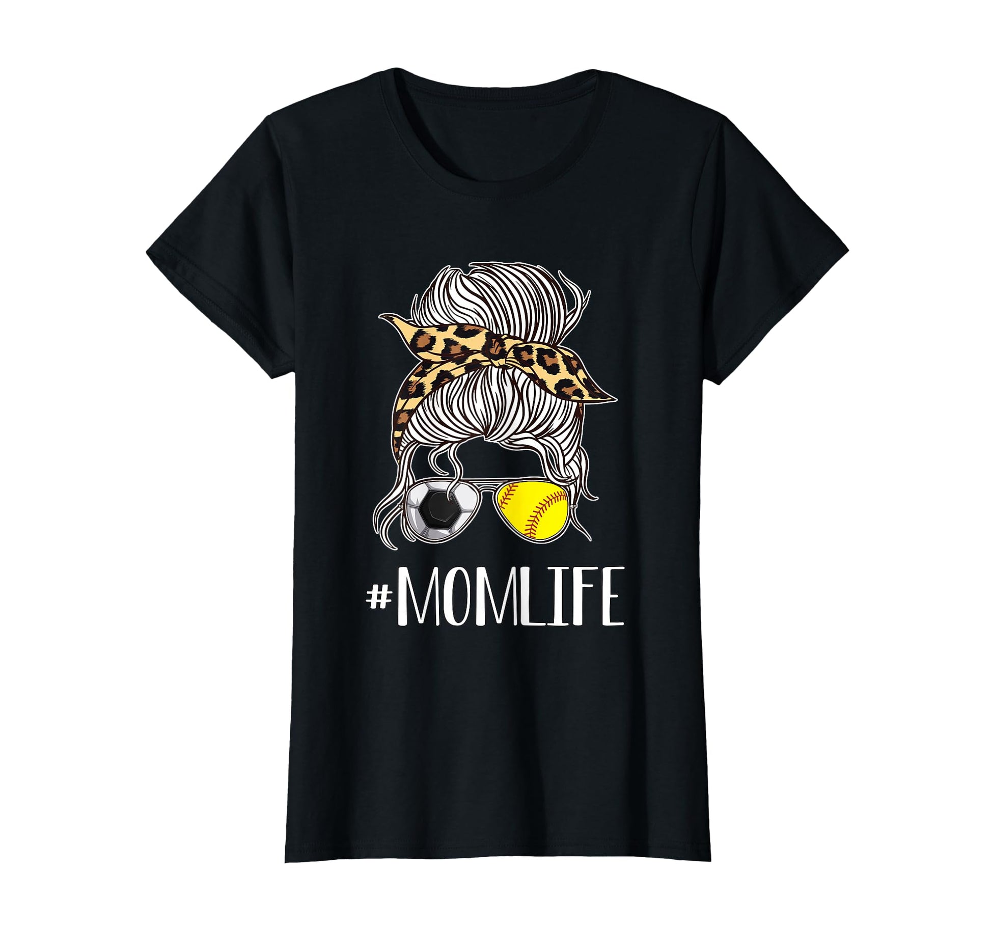 Soccer And Softball Mom Life Momlife T-Shirt - Custom Art Print Men Women - T-Shirt, Sweatshirt, Hoodie