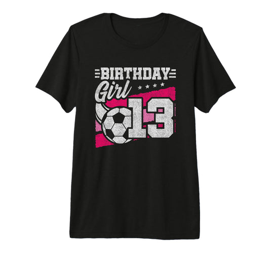 13 Year Old Soccer Birthday 13Th T-Shirt - Minimalist Print Men Women - T-Shirt, Sweatshirt, Hoodie