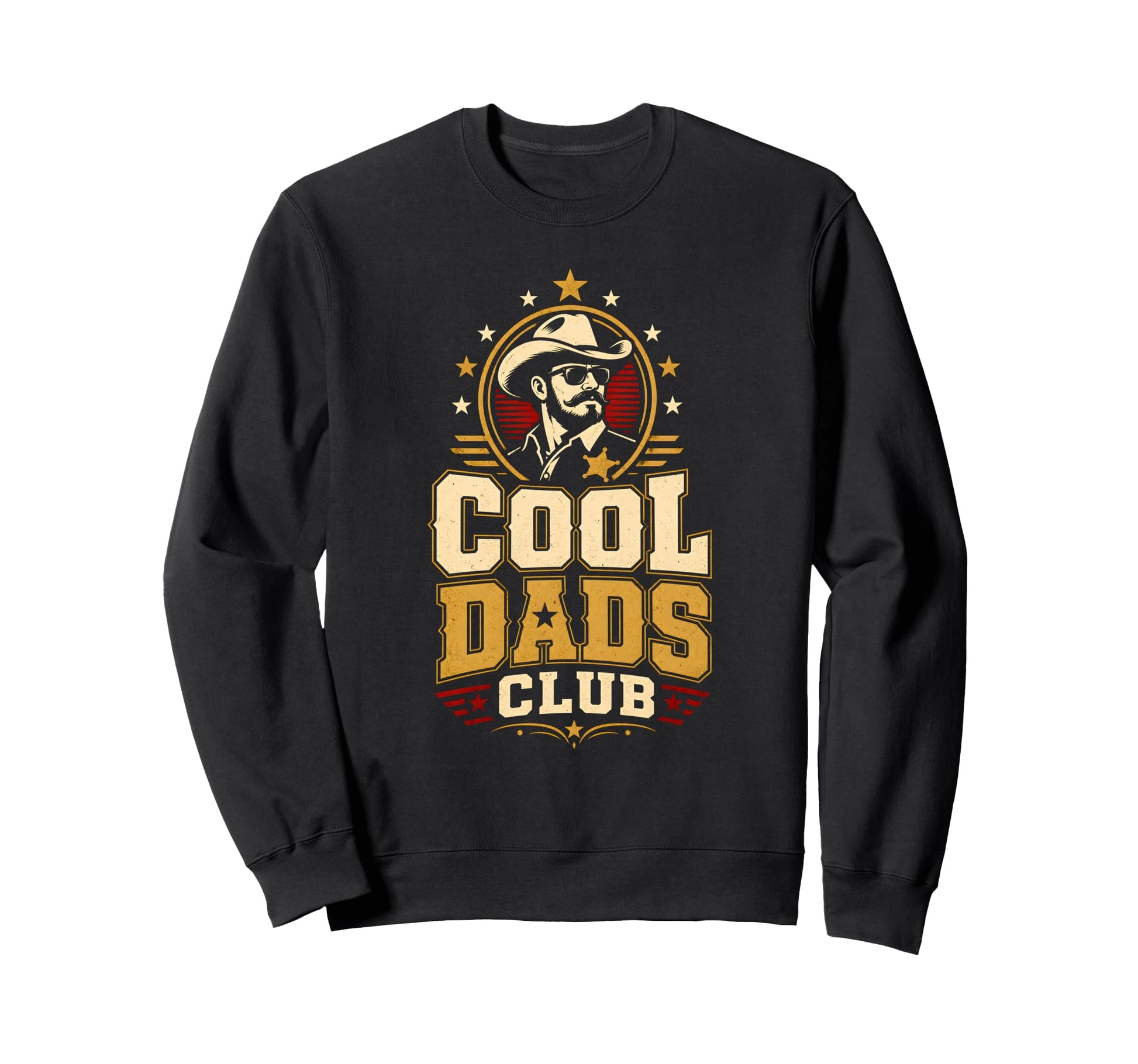 Dads Club Western Dad Cowboy Sweatshirt - Trendy Graphic Men Women - T-Shirt, Sweatshirt, Hoodie