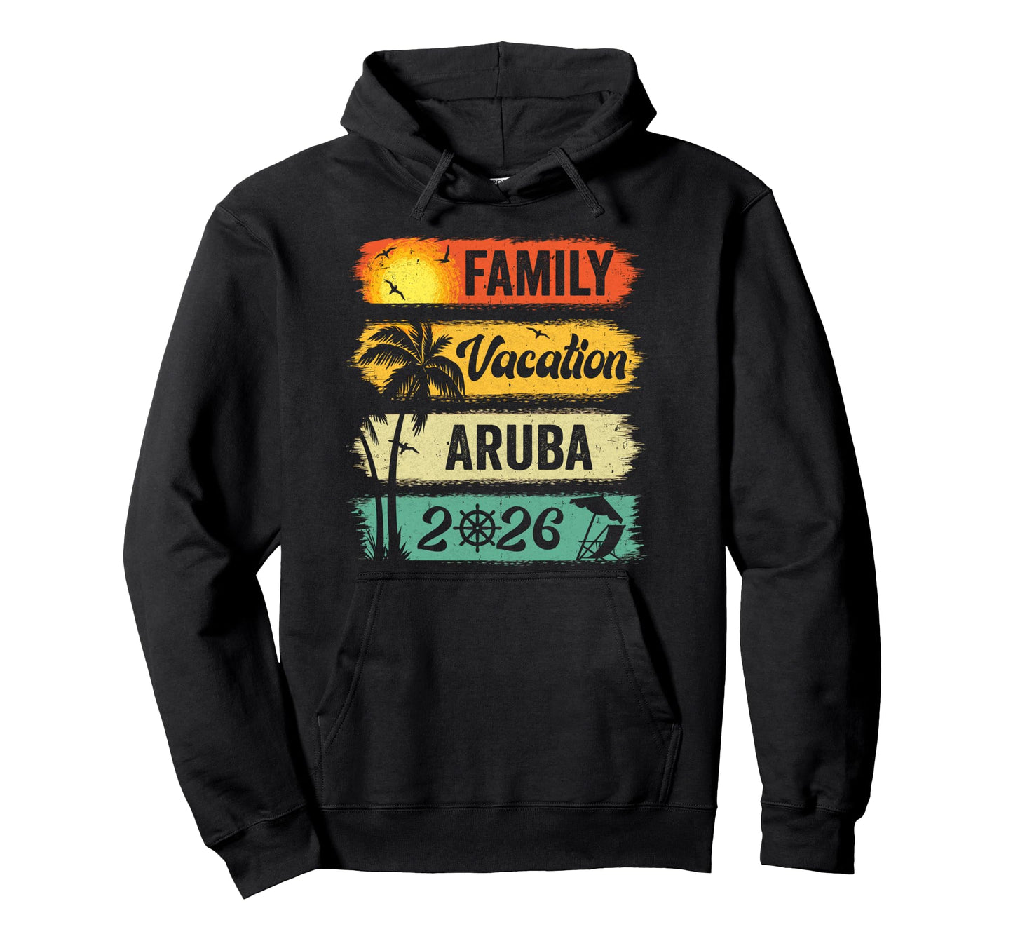Family Aruba Vacation 2026 Funny Hoodie - Trendy Graphic for Adults - T-Shirt, Sweatshirt, Hoodie