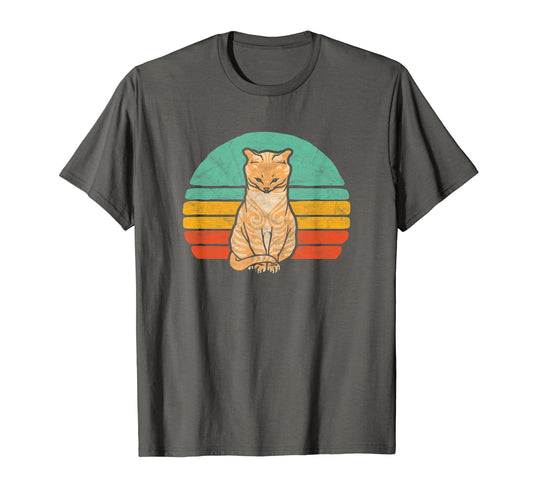 80S Tabby Cat Sun Pet Lover T-Shirt - Novelty Apparel for Adults - T-Shirt, Sweatshirt, Hoodie