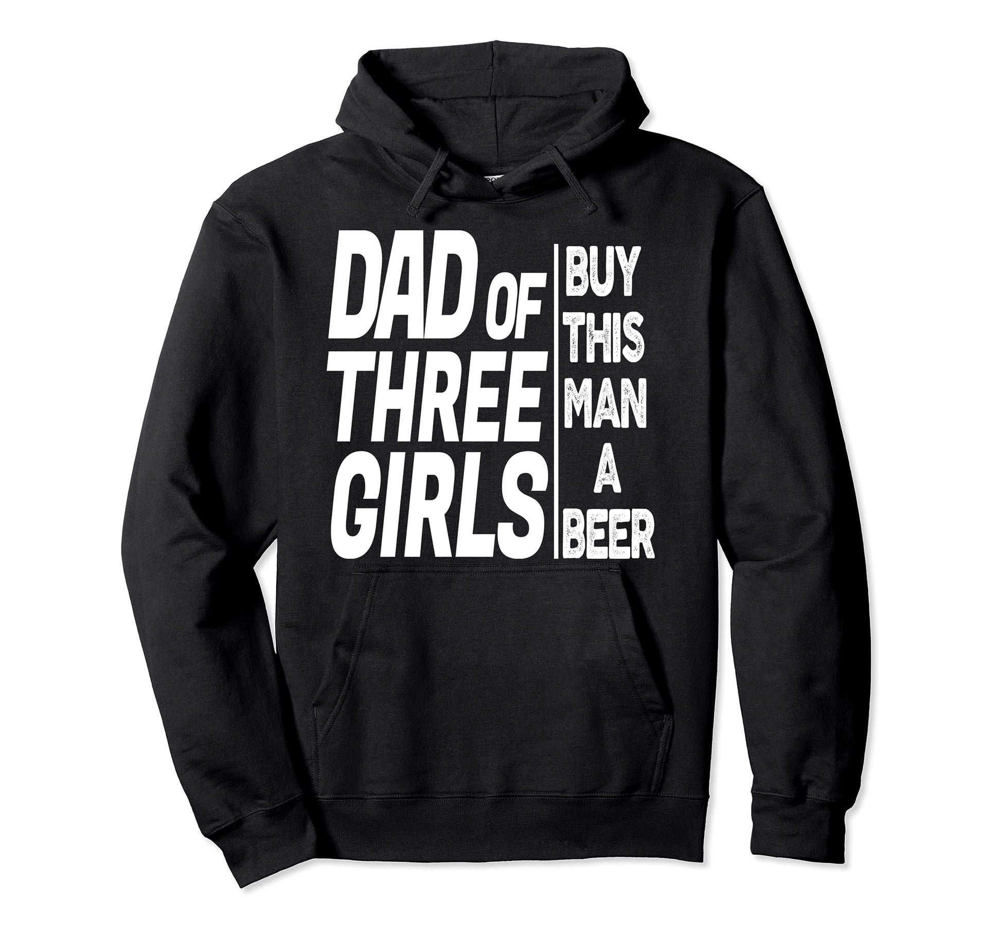 Funny Daddy Dad Three Fathers Day From Hoodie - Unique Graphic Men Women - T-Shirt, Sweatshirt, Hoodie