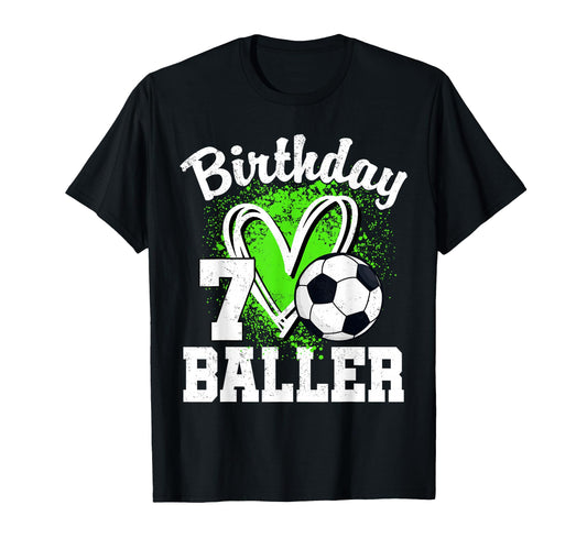 7Th Birthday Baller 7 Year Old T-Shirt - Fun Novelty Design Unisex - T-Shirt, Sweatshirt, Hoodie