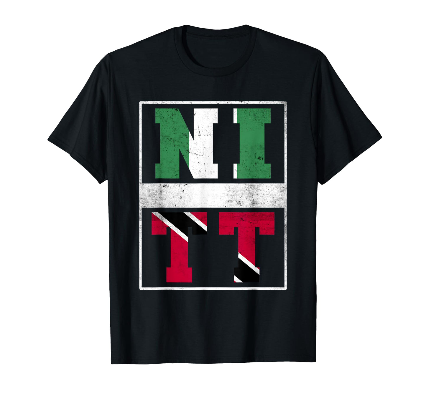 Nigeria And Trinidad Mix Heritage T-Shirt - Minimalist Print Men Women - T-Shirt, Sweatshirt, Hoodie