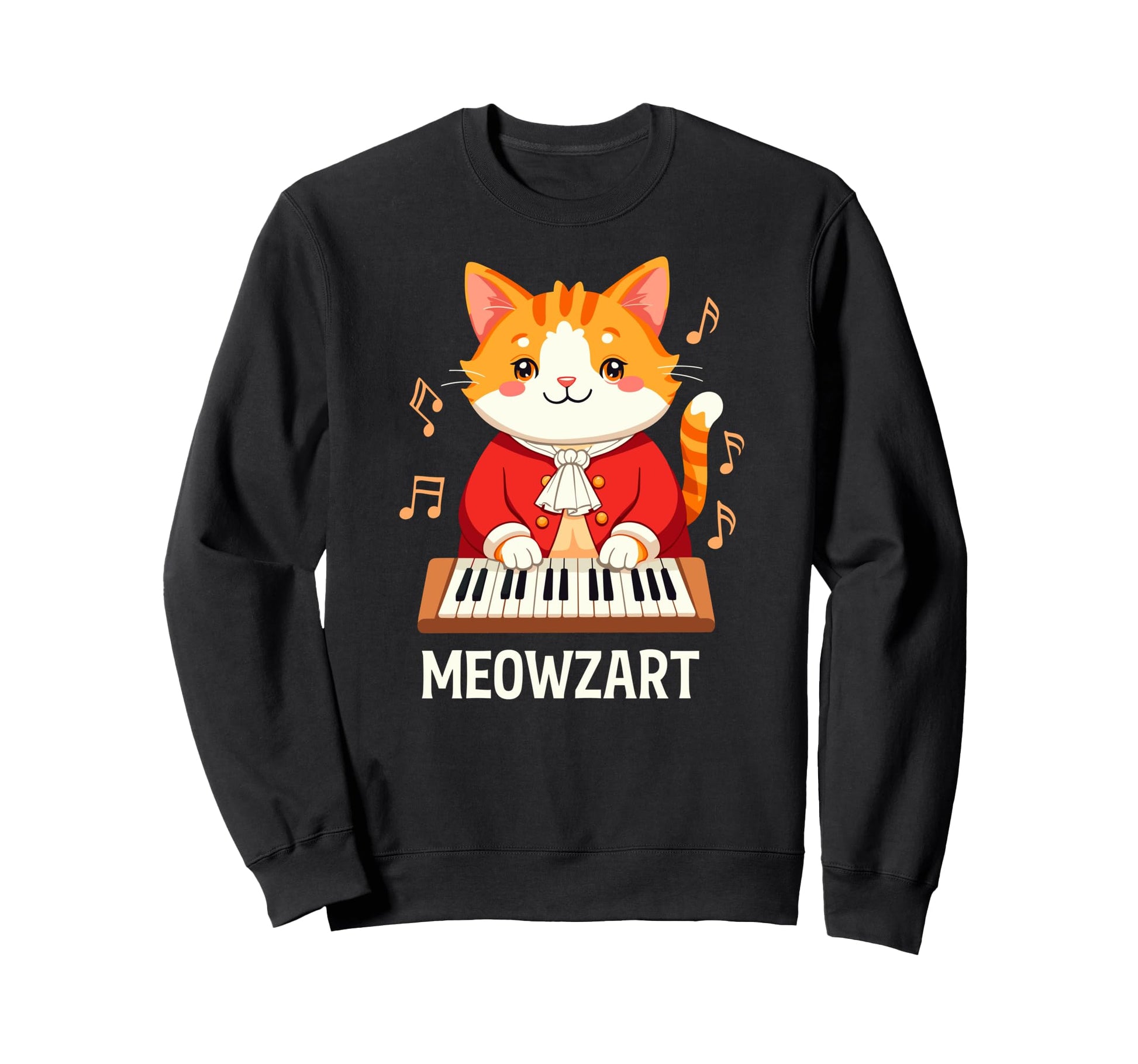 Musician Cat Meowzart Music Cats Sweatshirt - Streetwear Style for Adults - T-Shirt, Sweatshirt, Hoodie