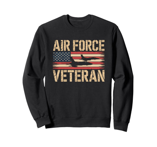 Air Force Veteran Us American Flag Sweatshirt - Custom Art Print Unisex - T-Shirt, Sweatshirt, Hoodie