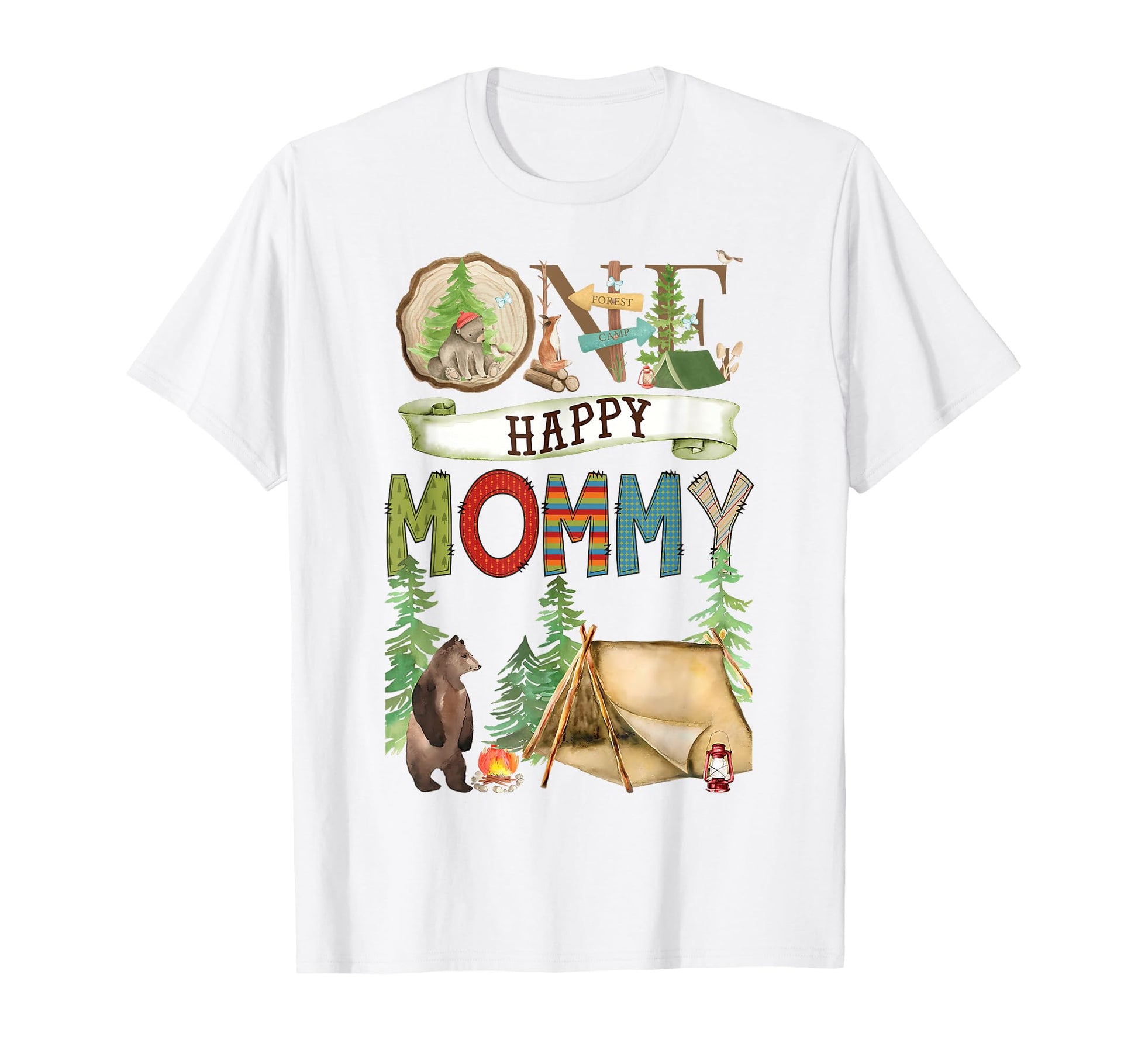 One Happy Mommy Camper First T-Shirt - Custom Art Print for Adults - T-Shirt, Sweatshirt, Hoodie