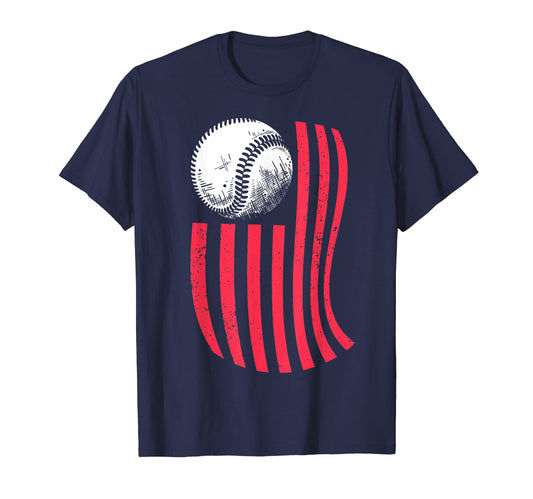 American Flag Baseball Team Gift Teens T-Shirt - Unique Graphic Men Women - T-Shirt, Sweatshirt, Hoodie