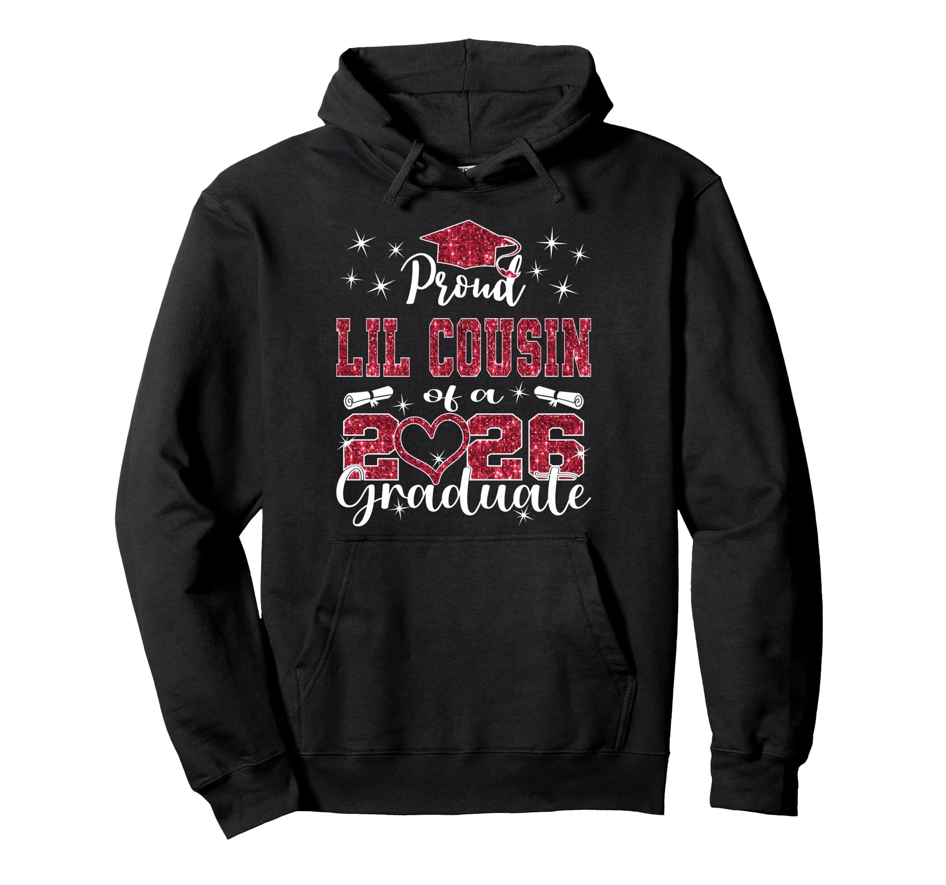 Super Proud Little Cousin 2026 Hoodie - Novelty Apparel for Adults - T-Shirt, Sweatshirt, Hoodie