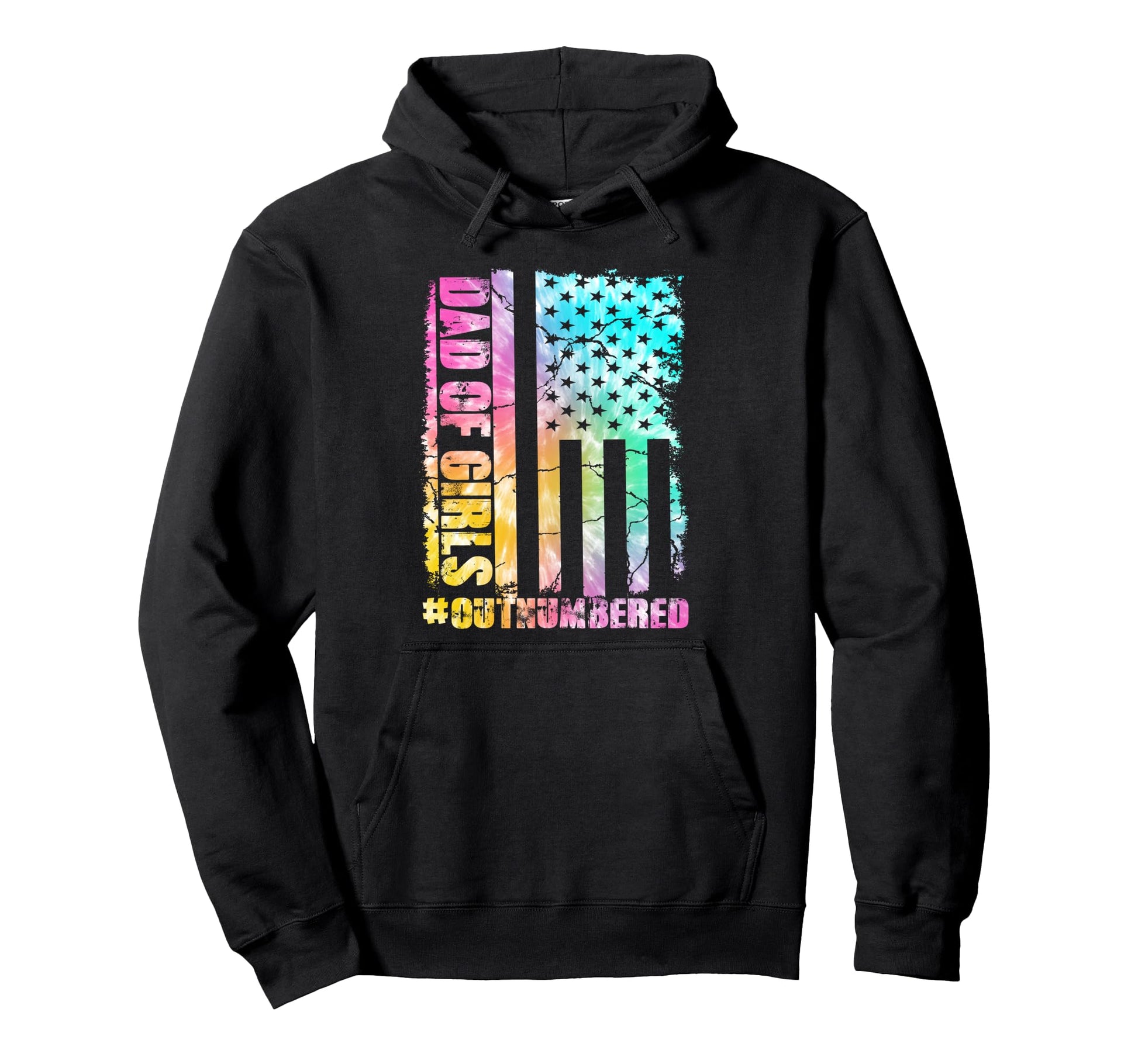 Dad Outnumbered Funny Colorful Hoodie - Casual Everyday Wear for Adults - T-Shirt, Sweatshirt, Hoodie