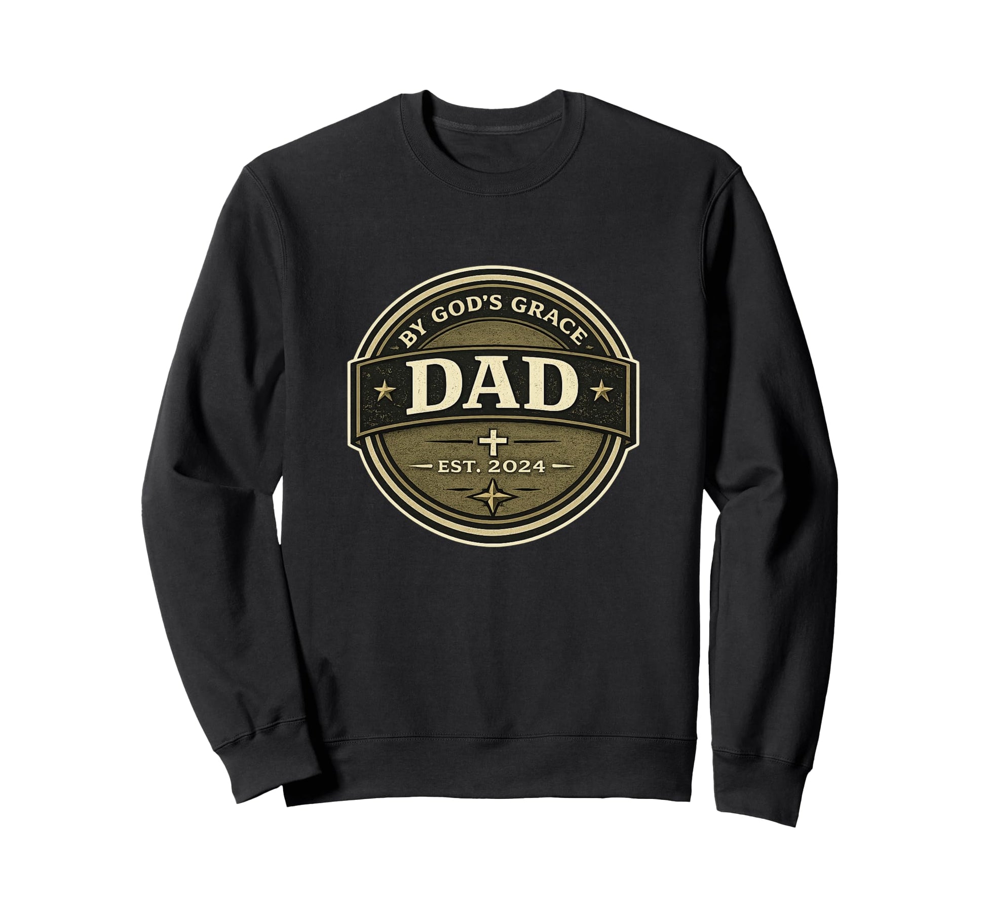 Gods Grace Dad Est 2024 Sweatshirt - Aesthetic Graphic for Adults - T-Shirt, Sweatshirt, Hoodie