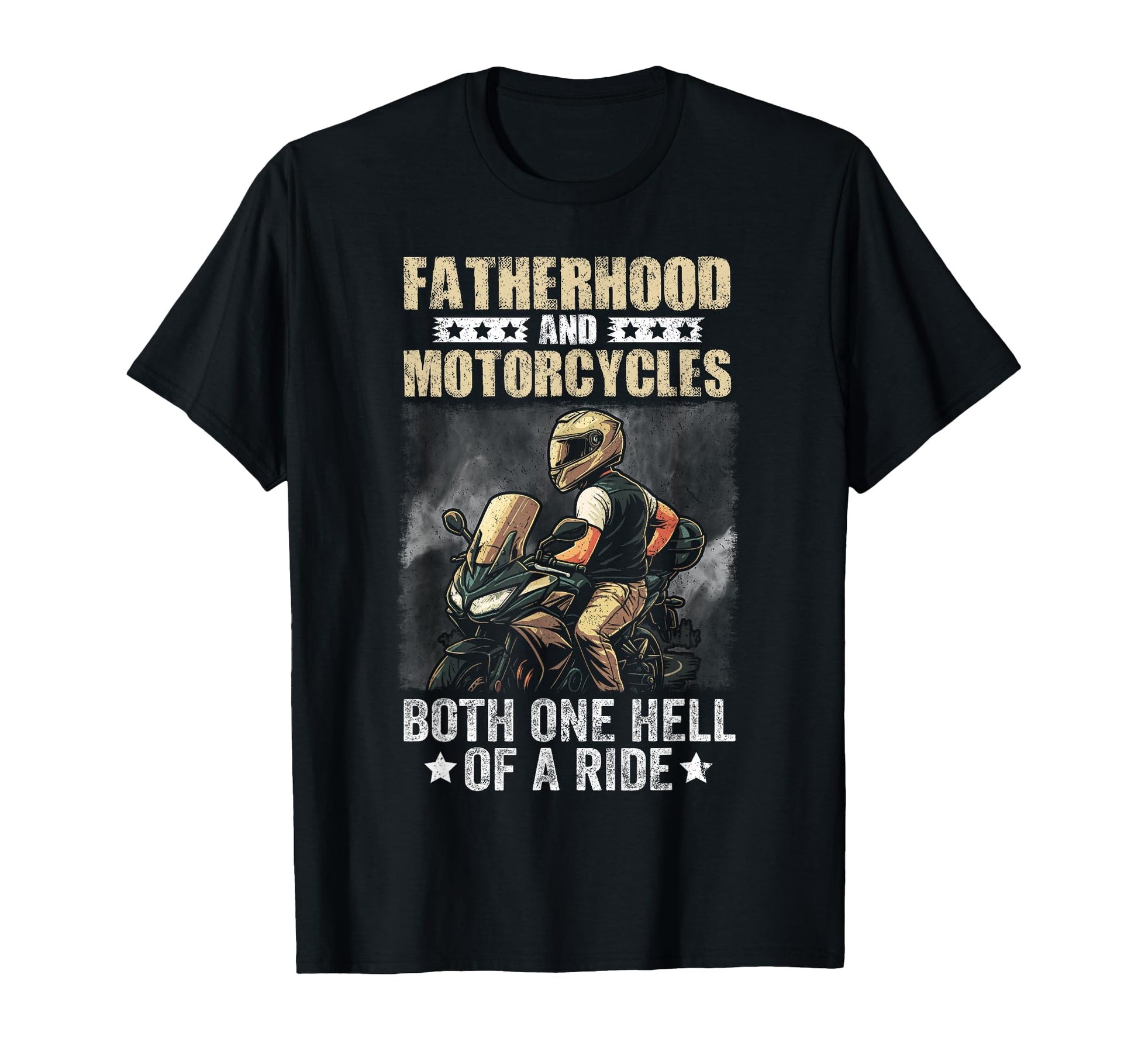 Fatherhood And Motorcycles Both Hell T-Shirt - Minimalist Print Unisex - T-Shirt, Sweatshirt, Hoodie