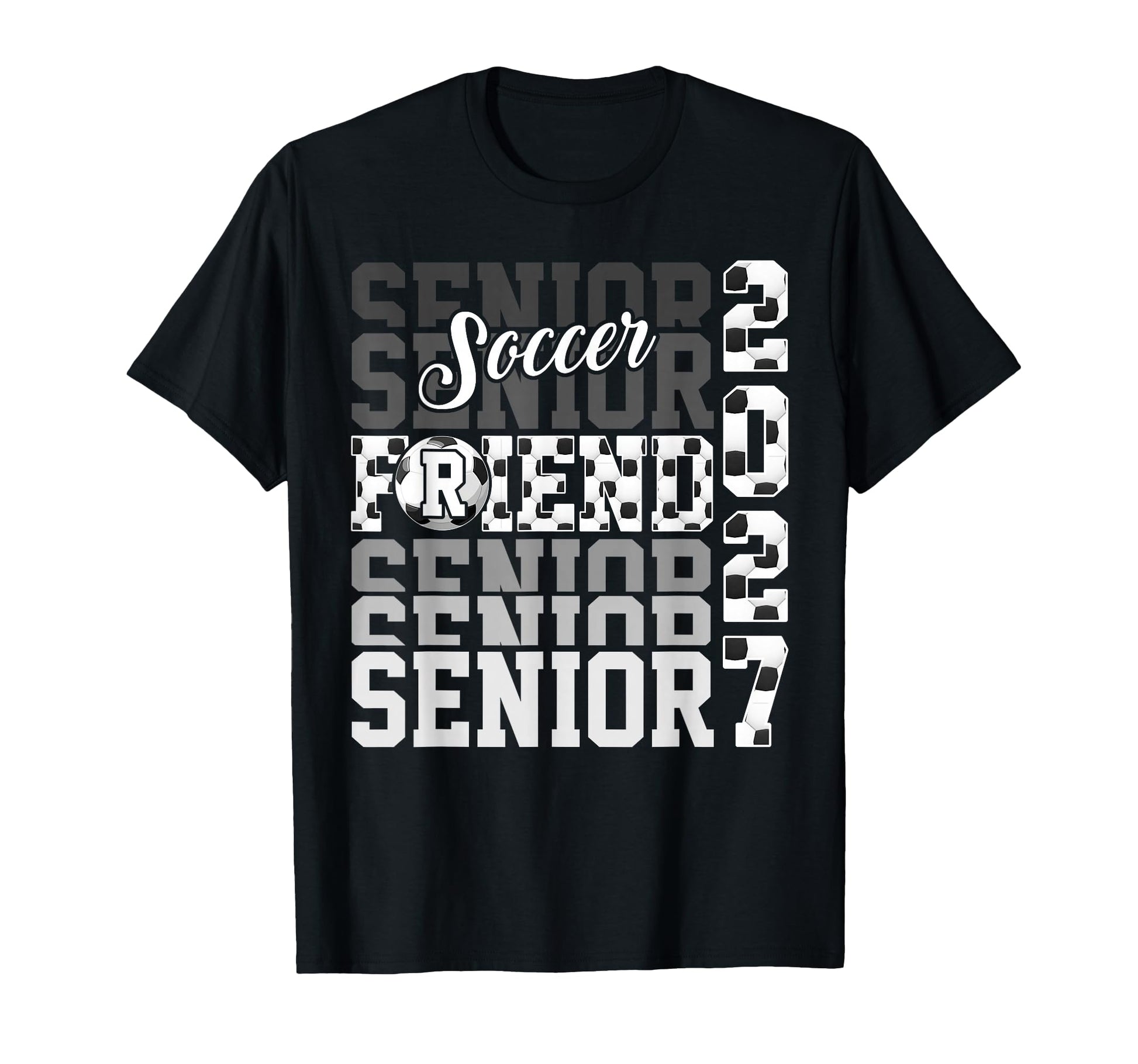 Senior 2027 Soccer Friend Proud T-Shirt - Custom Art Print for Adults - T-Shirt, Sweatshirt, Hoodie